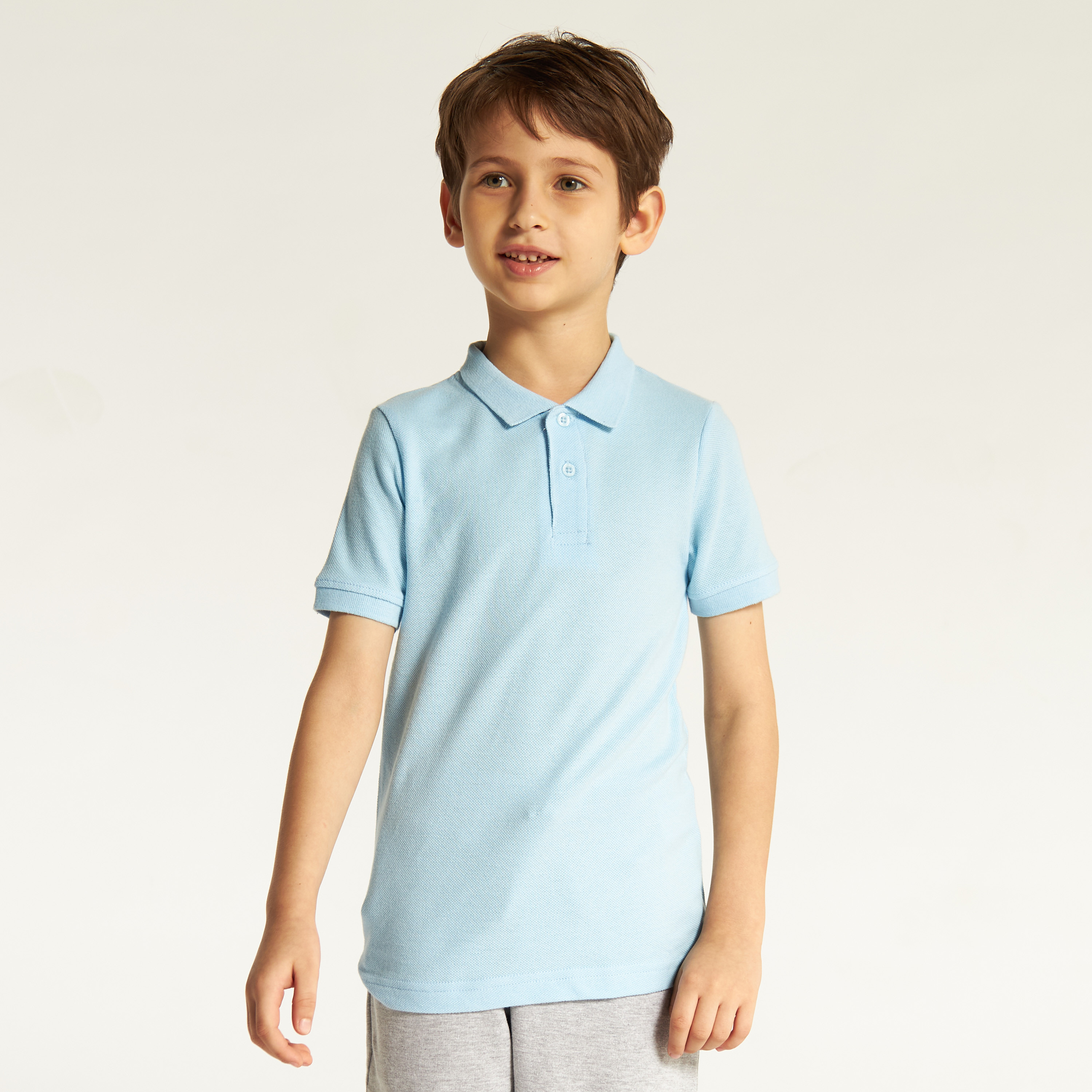 Juniors Solid Short Sleeves Polo T-shirt-boys-clothing-schoolwear-tshirtsandpolos-image-2