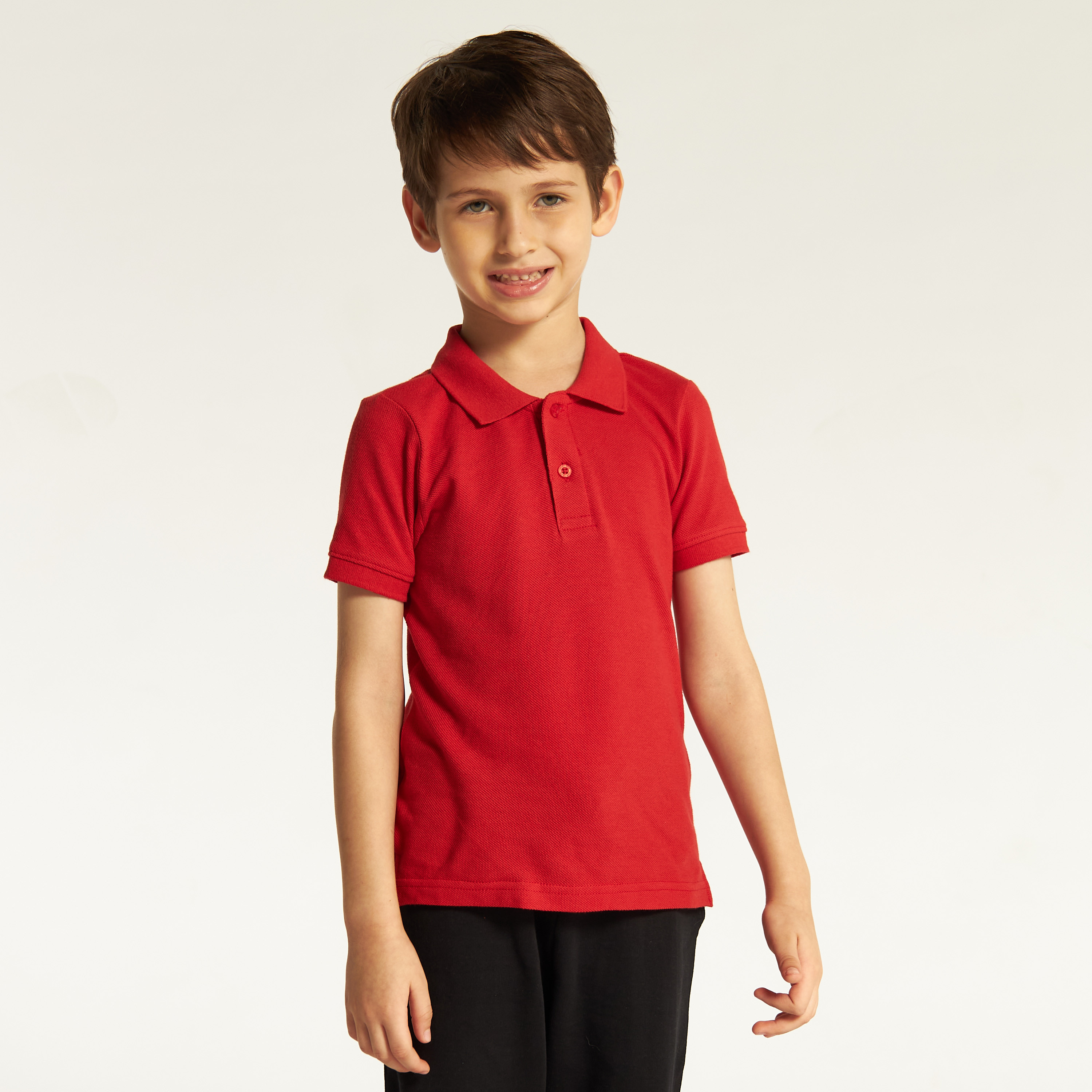 Juniors Solid Short Sleeves Polo T-shirt-boys-clothing-schoolwear-tshirtsandpolos-image-2