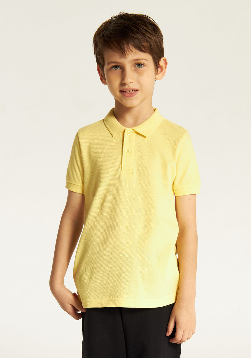 Juniors Solid Short Sleeves Polo T-shirt-T Shirts-image-1
