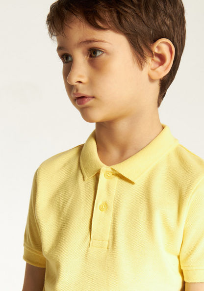 Juniors Solid Short Sleeves Polo T-shirt-T Shirts-image-2