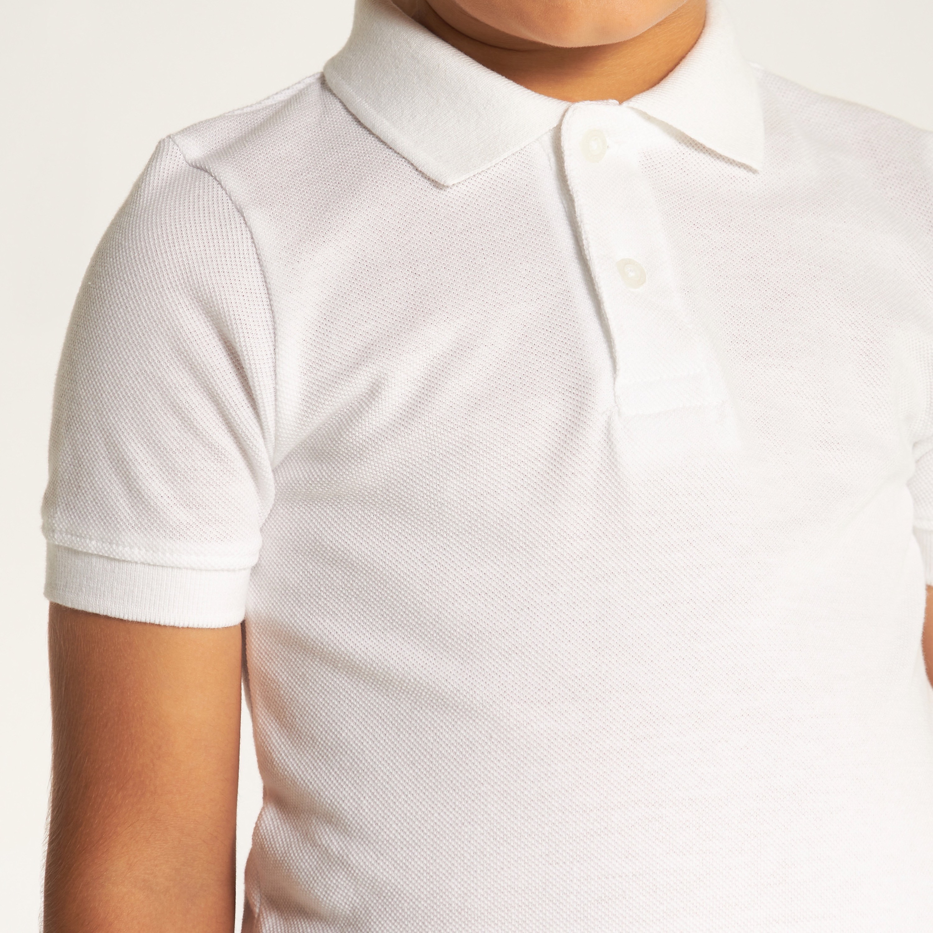 تيشيرت بولو سادة بأكمام قصيرة وأزرار إغلاق من جونيورز-boys-clothing-schoolwear-tshirtsandpolos-image-3