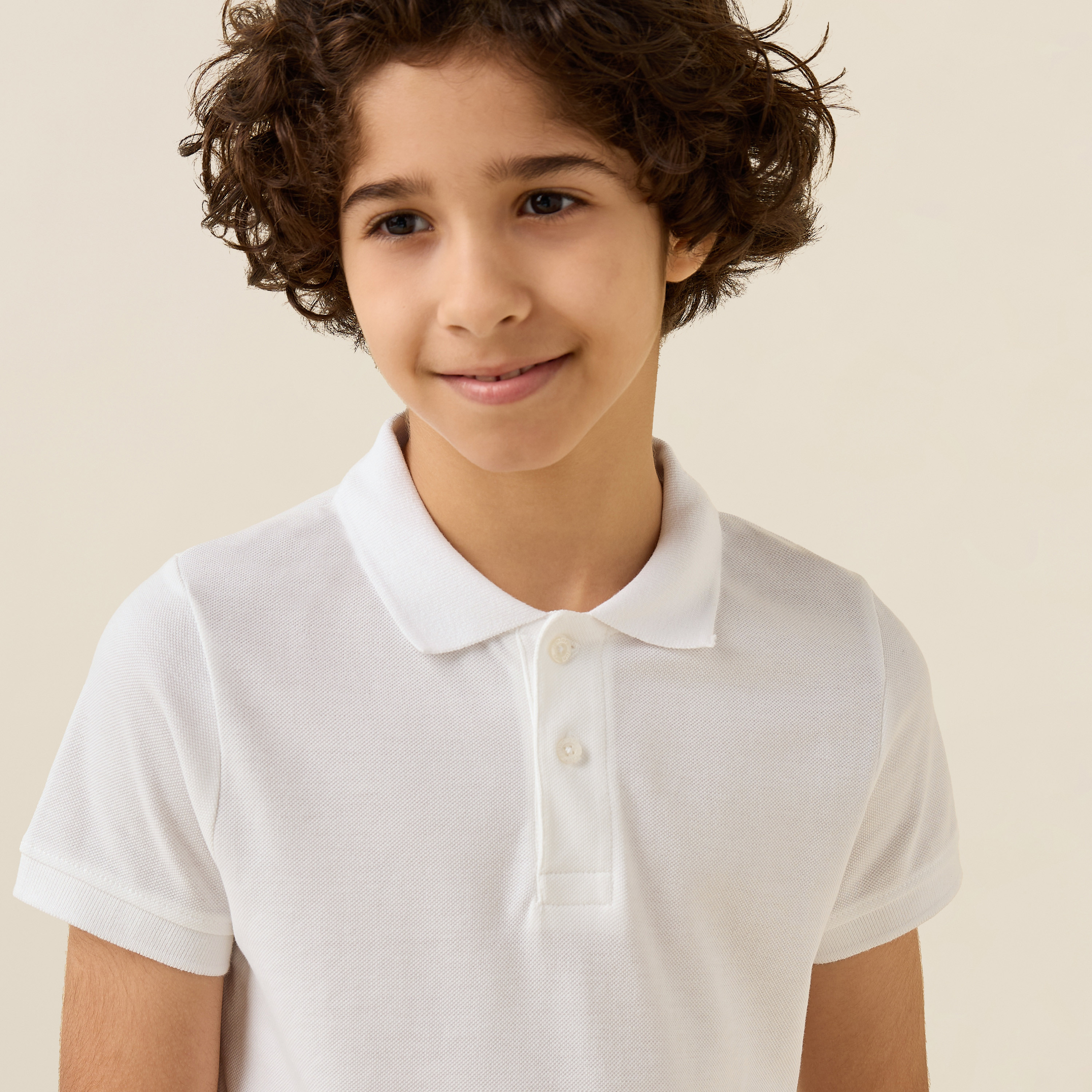 تي شيرت بولو سادة للجونيورز بأكمام قصيرة وإغلاق بأزرار-boys-clothing-tshirtsandpolos-image-6