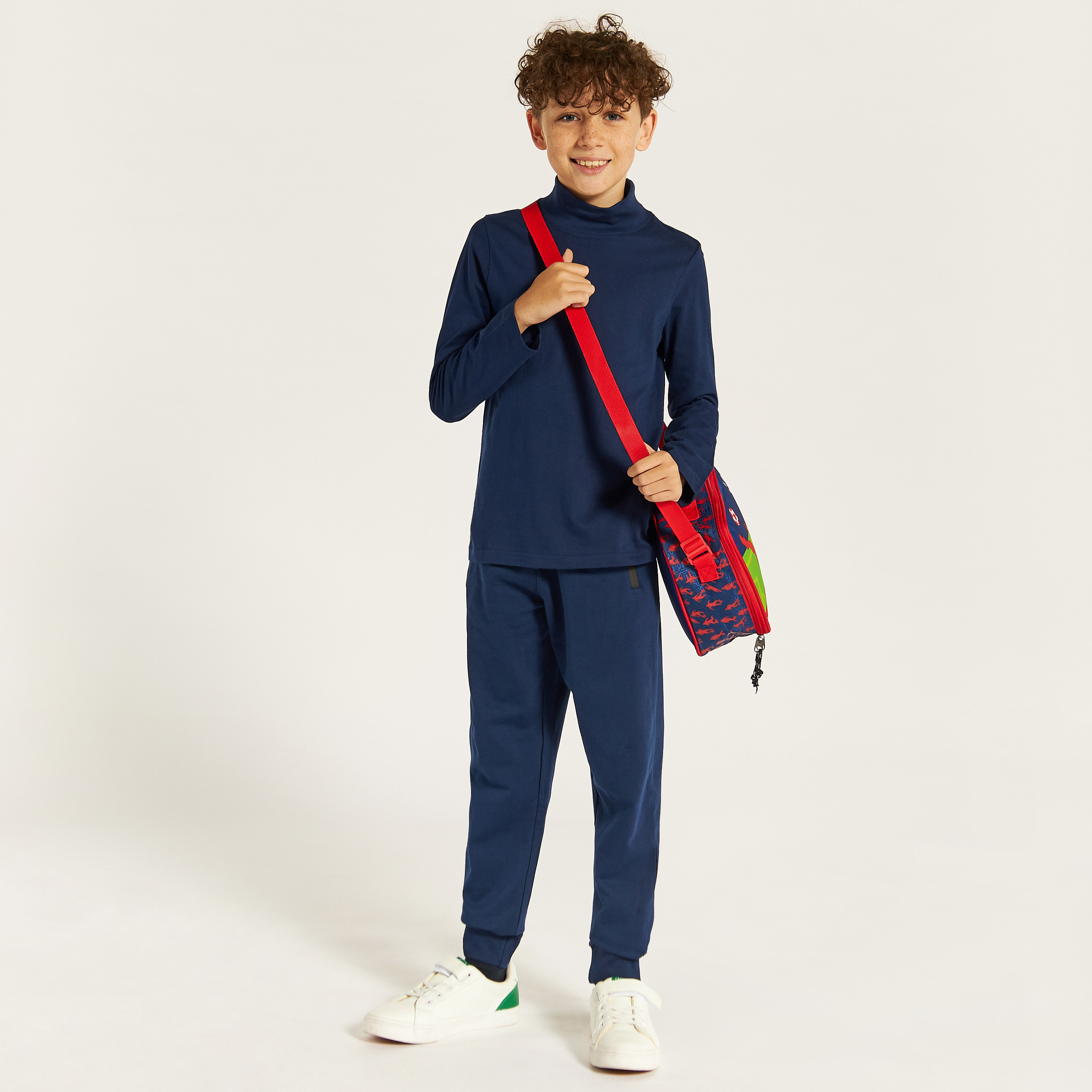 Juniors Solid T-shirt with Long Sleeves and High Neck-boys-clothing-schoolwear-tshirtsandpolos-image-2