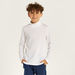 Juniors Solid T-shirt with Long Sleeves and High Neck-Tops-thumbnailMobile-1