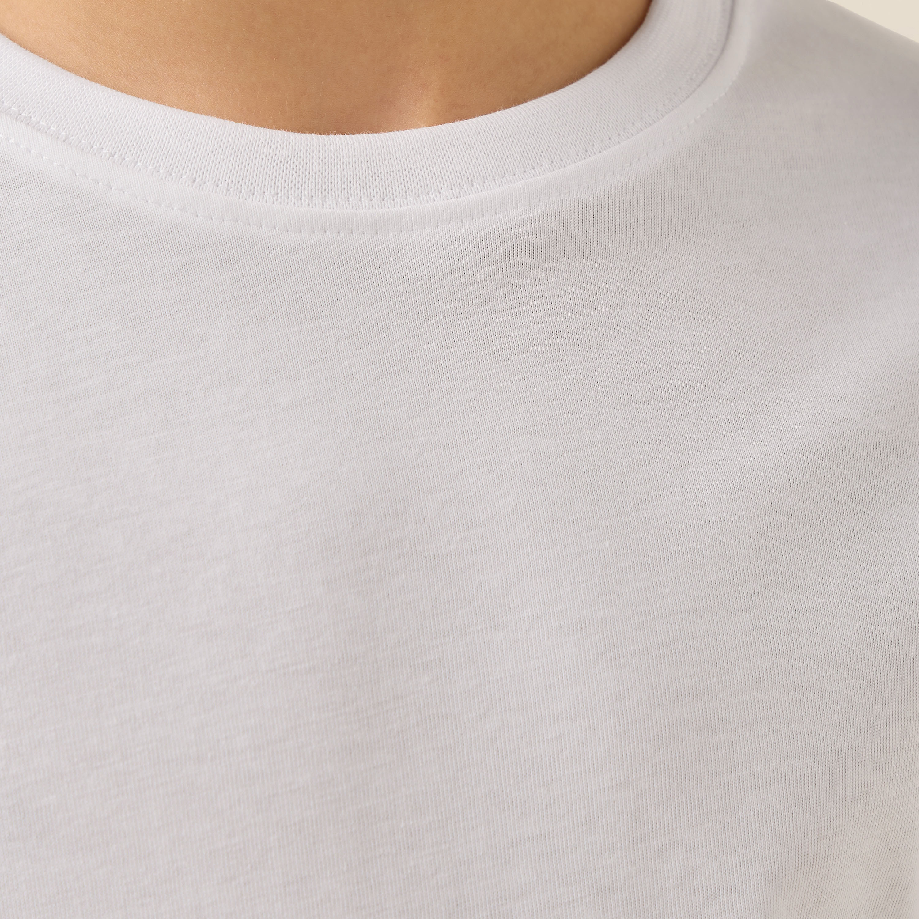 Juniors Solid Crew Neck T-shirt with Long Sleeves-boys-clothing-tshirtsandpolos-image-5