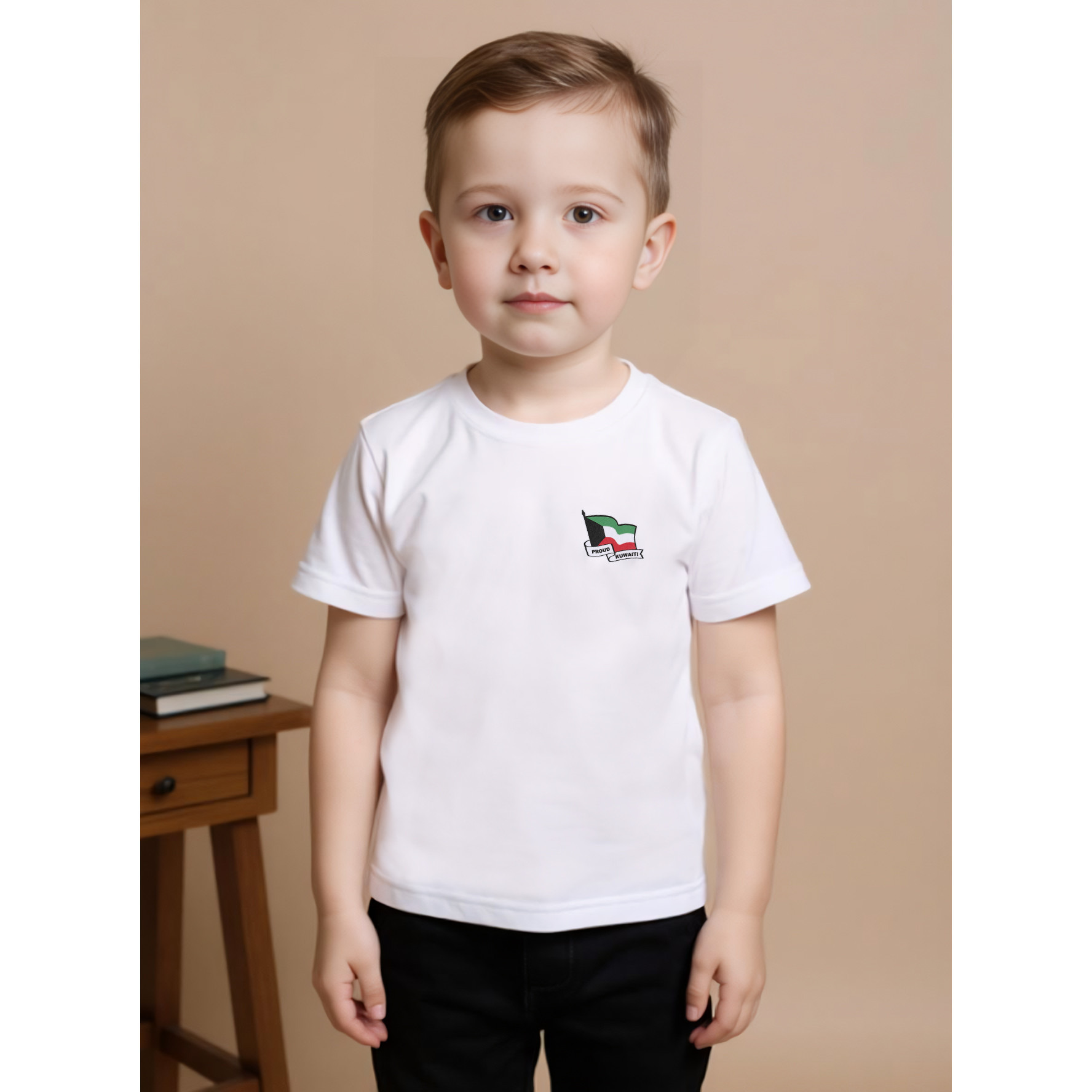 Juniors Kuwait National Day Print T-shirt with Short Sleeves-boys-clothing-tshirtsandpolos-image-1