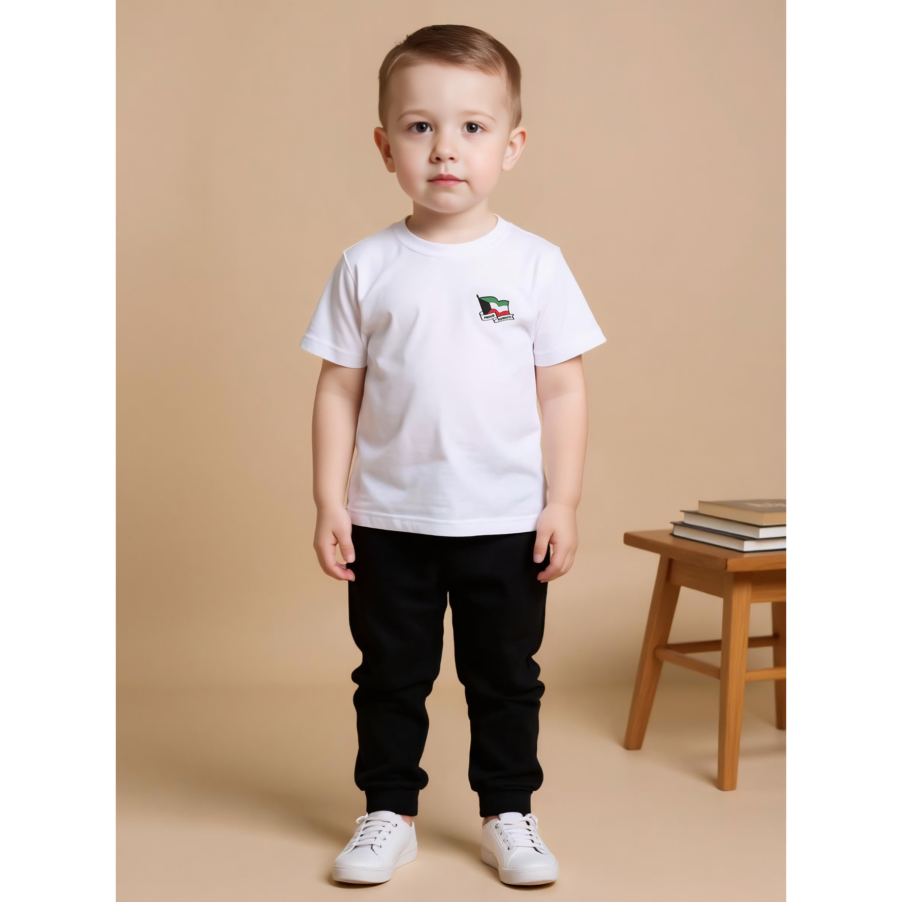 Juniors Kuwait National Day Print T-shirt with Short Sleeves-boys-clothing-tshirtsandpolos-image-2