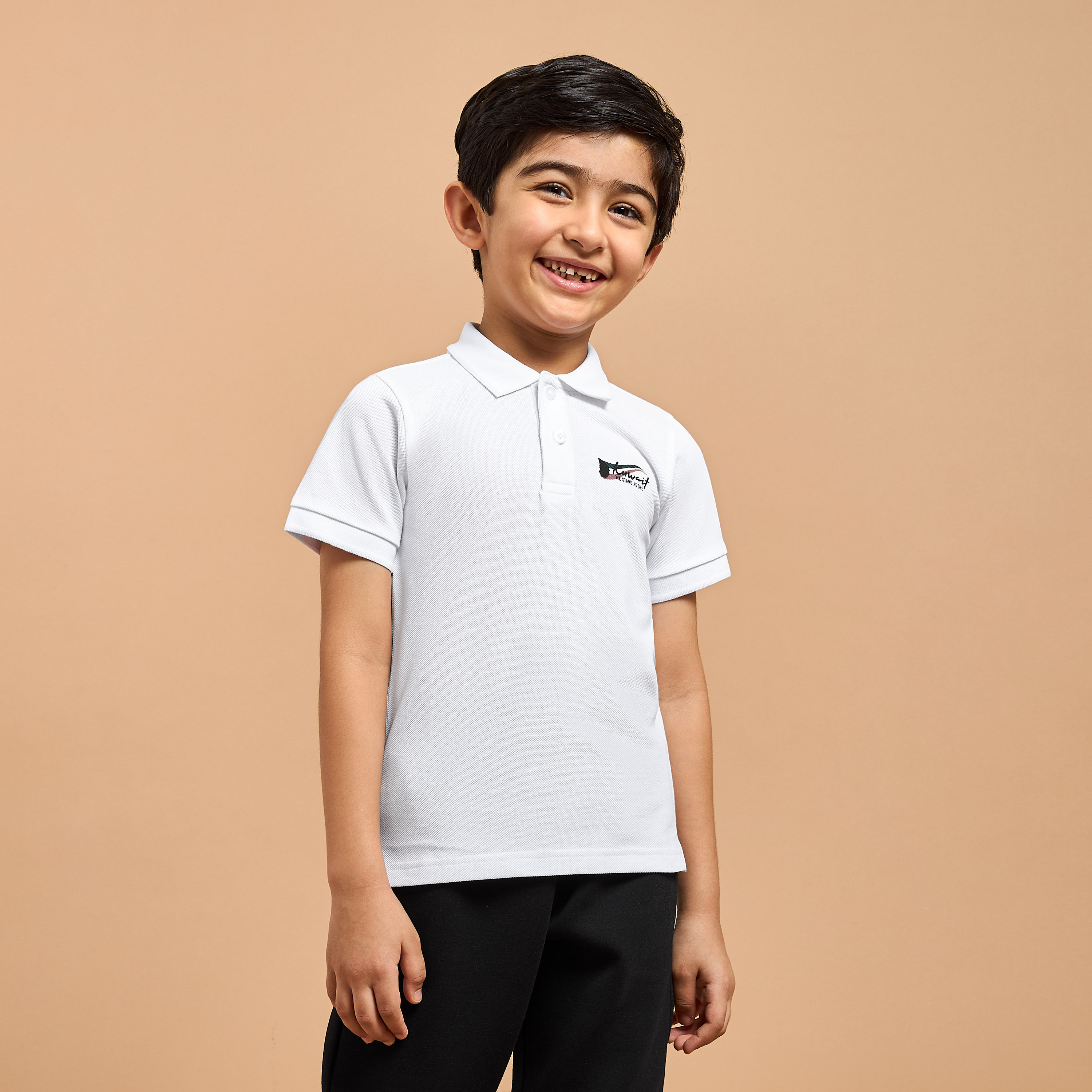 Juniors Kuwait National Day Print Polo T-shirt with Short sleeves-boys-clothing-schoolwear-tshirtsandpolos-image-1