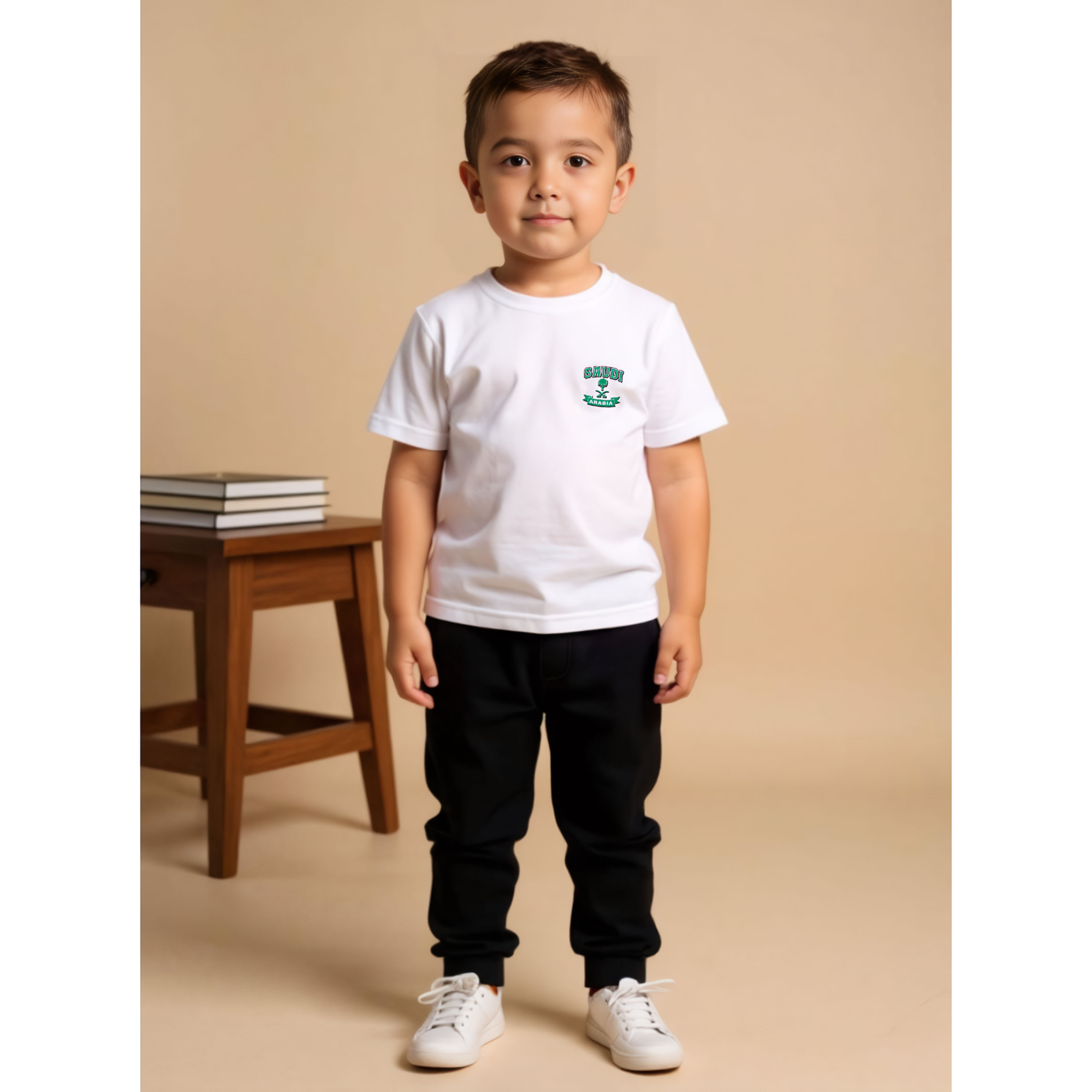 Juniors KSA National Day Print T-shirt with Short Sleeves-boys-clothing-tshirtsandpolos-image-2