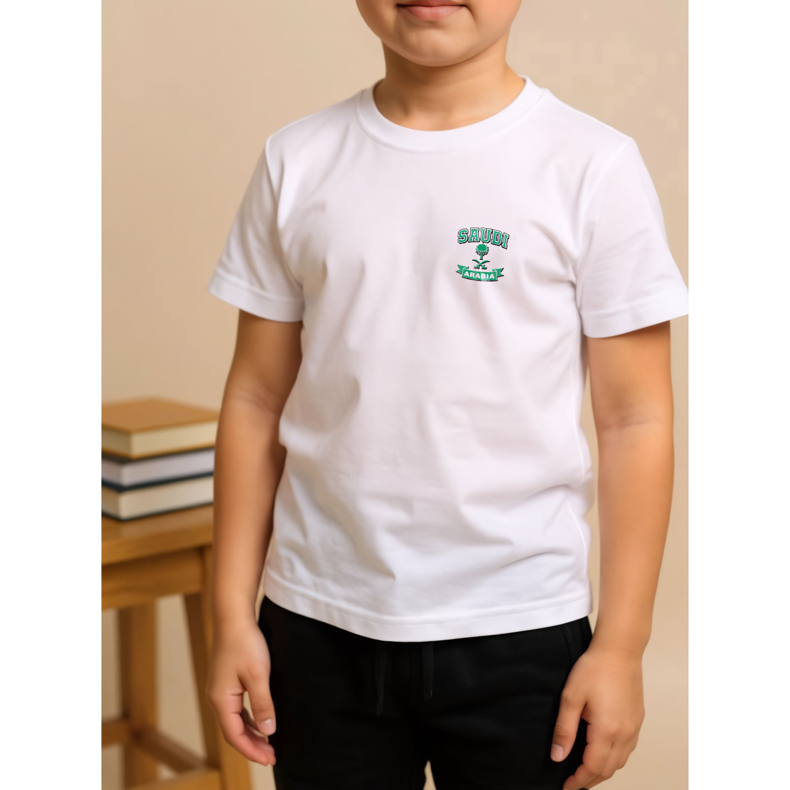 Juniors KSA National Day Print T-shirt with Short Sleeves-boys-clothing-tshirtsandpolos-image-4