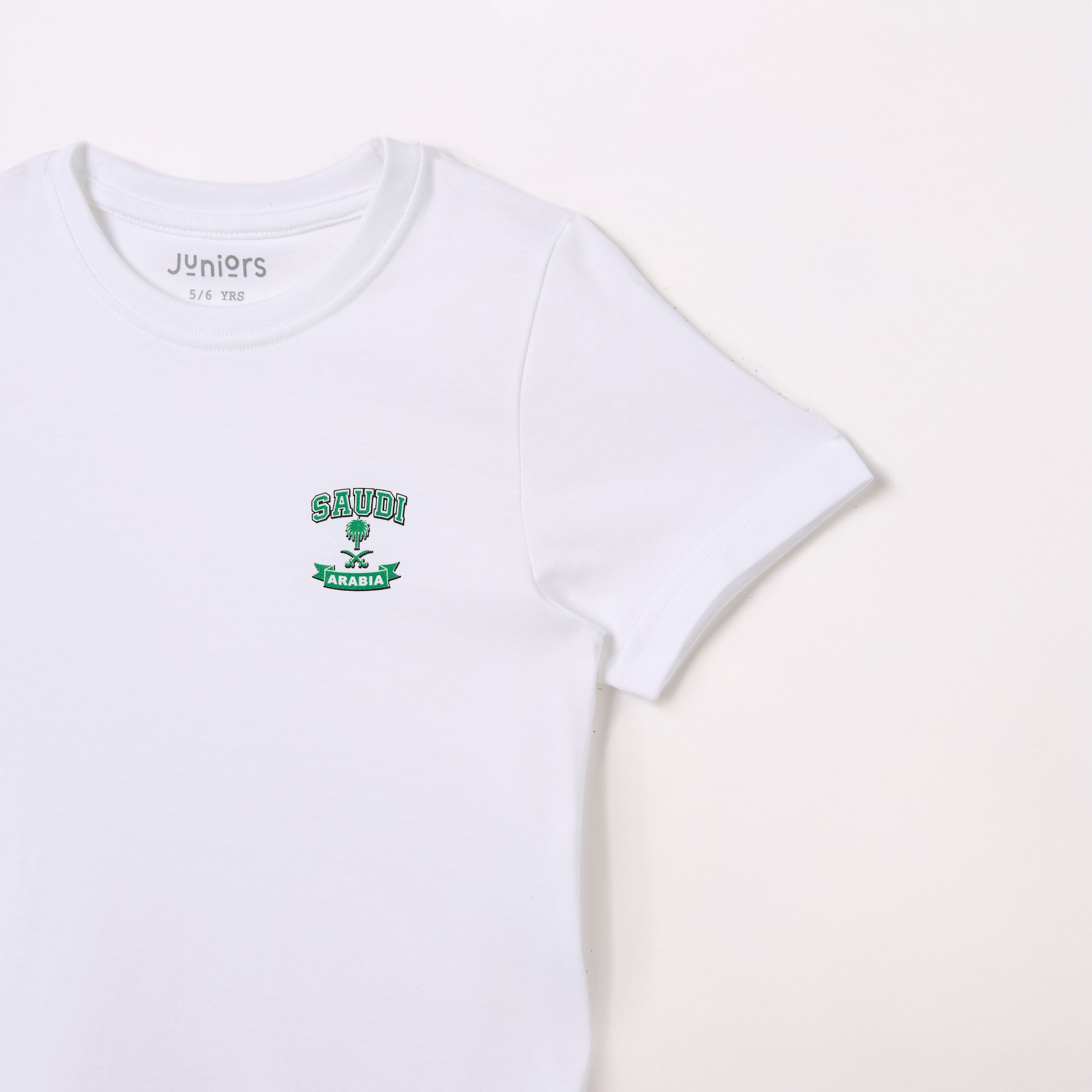 Juniors KSA National Day Print T-shirt with Short Sleeves-boys-clothing-tshirtsandpolos-image-6