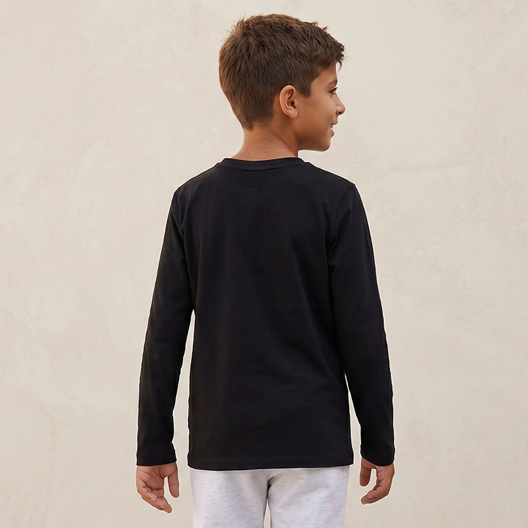 تيشيرت برقبة ضيقة وأكمام طويلة من جونيورز-boys-clothing-tshirtsandpolos-image-3