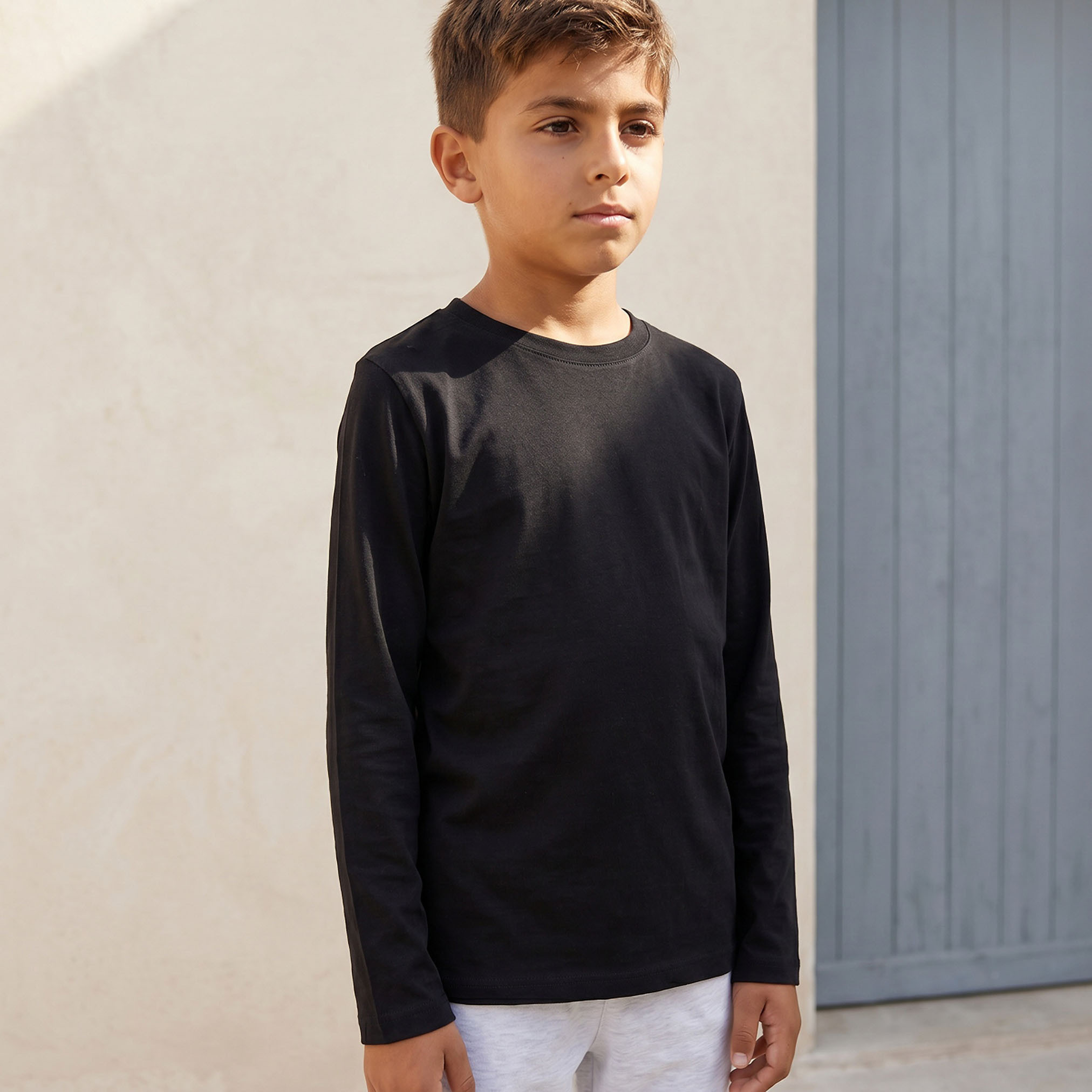تيشيرت برقبة ضيقة وأكمام طويلة من جونيورز-boys-clothing-tshirtsandpolos-image-5