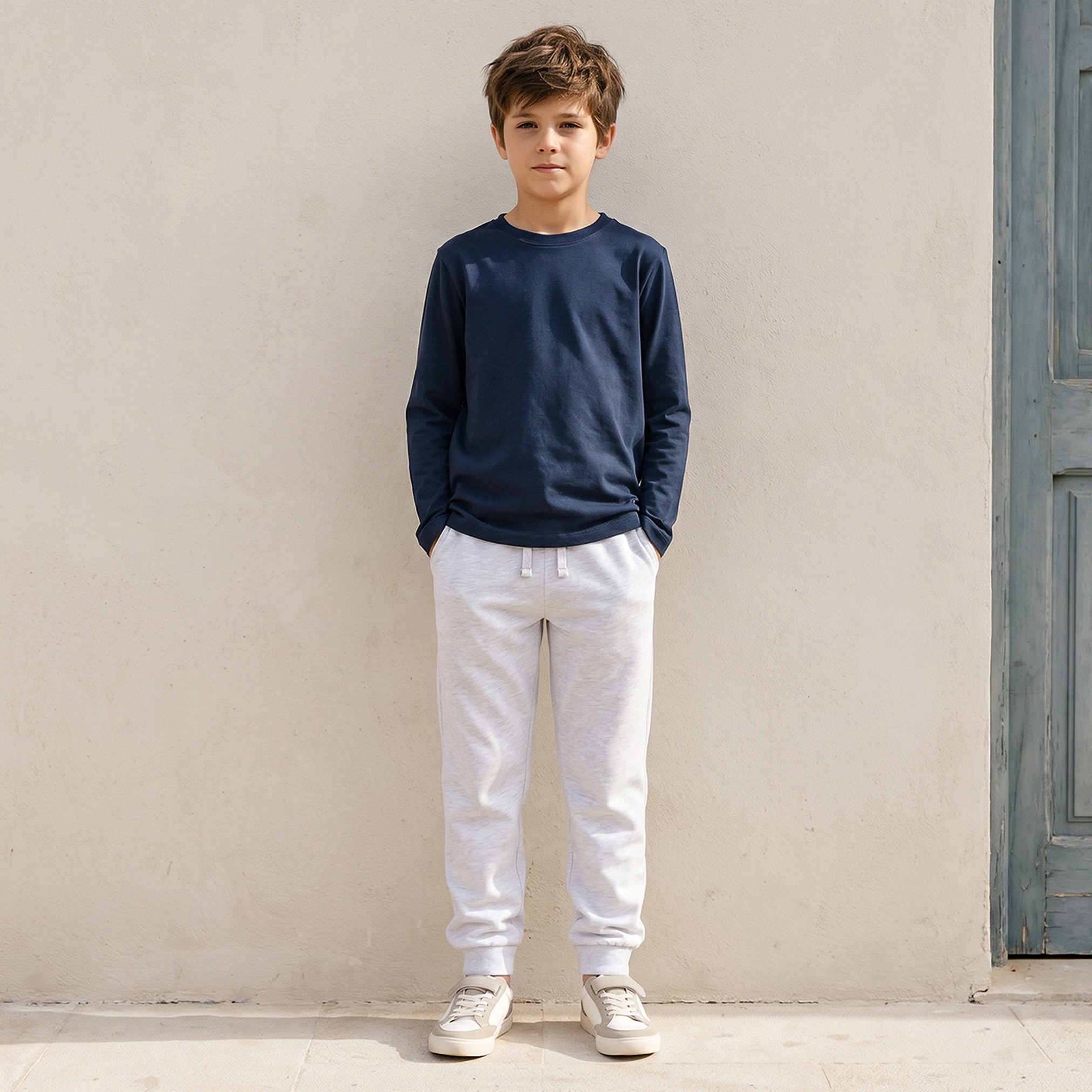 Juniors Crew Neck Long Sleeves T-shirt-boys-clothing-tshirtsandpolos-image-2