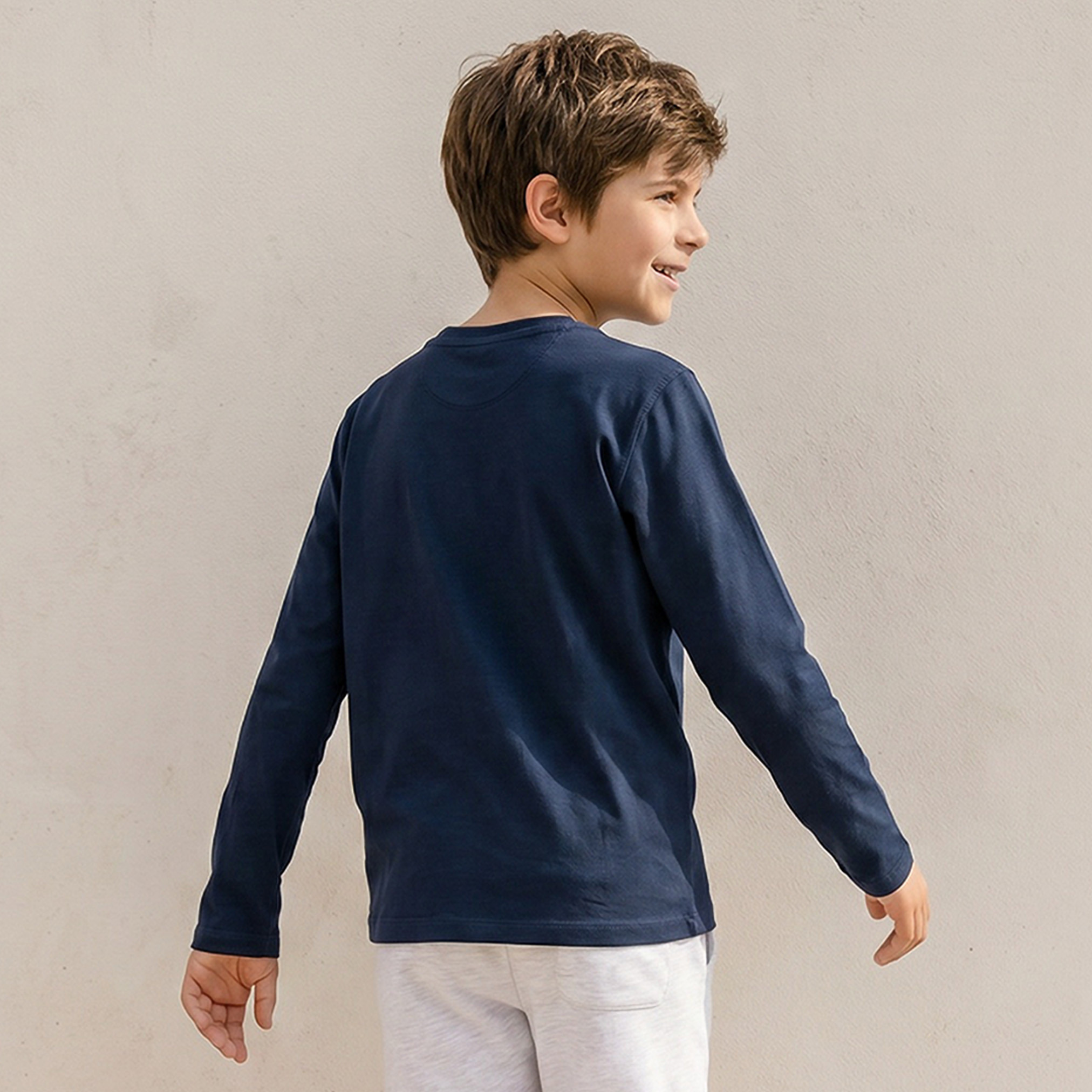 Juniors Crew Neck Long Sleeves T-shirt-boys-clothing-tshirtsandpolos-image-3