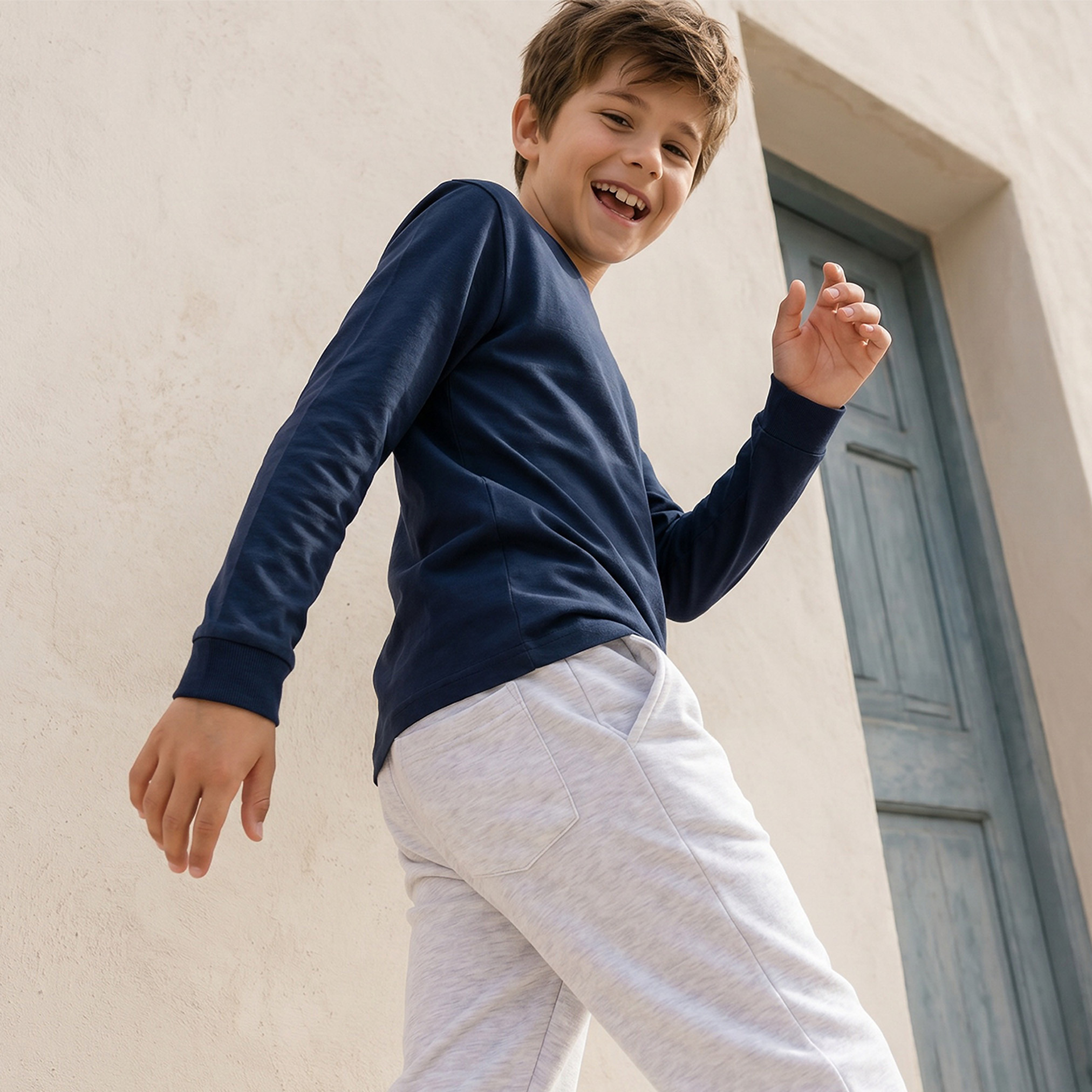 Juniors Crew Neck Long Sleeves T-shirt-boys-clothing-tshirtsandpolos-image-5