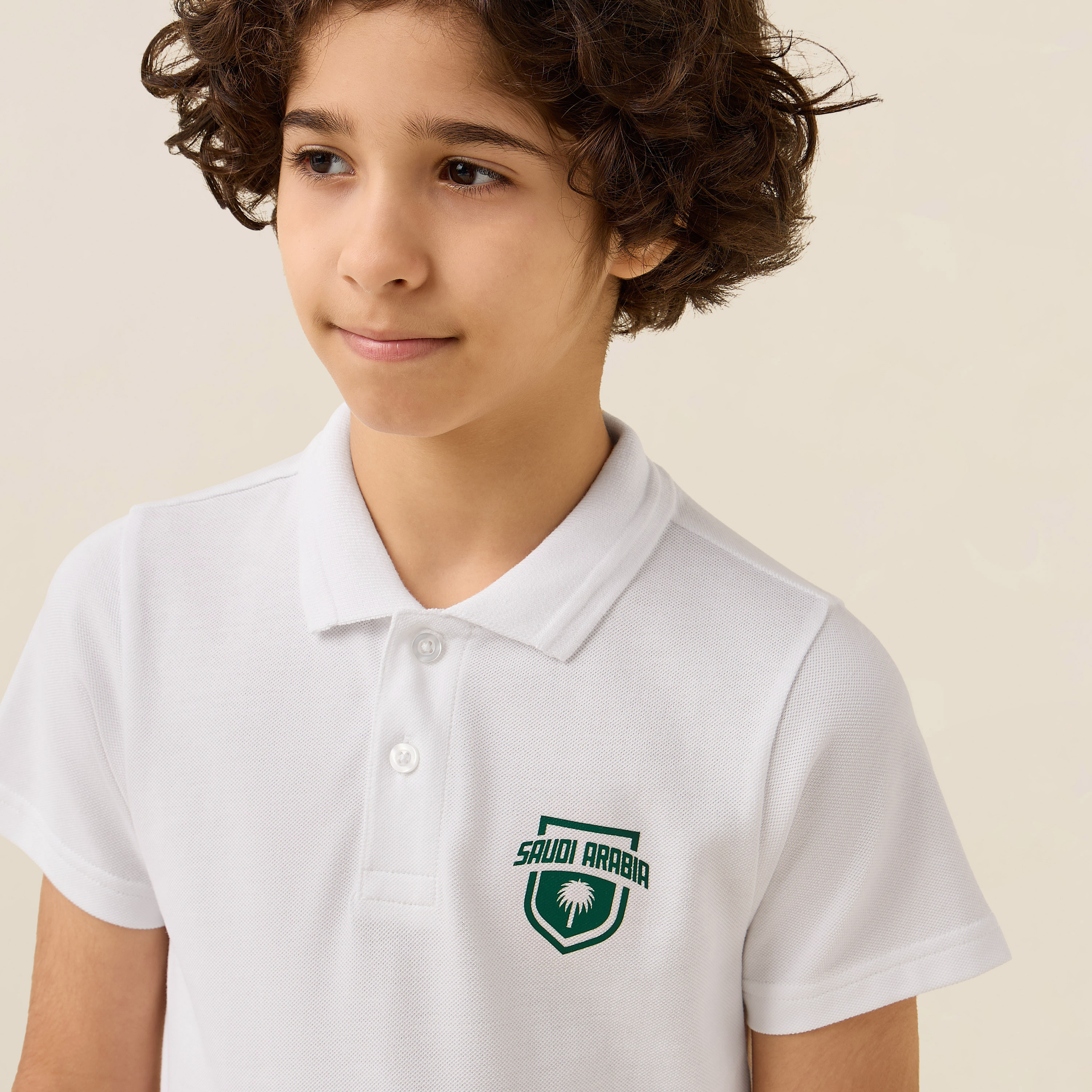 Juniors Collared Short Sleeves Polo T-shirt with KSA National Day Print-boys-clothing-tshirtsandpolos-image-4