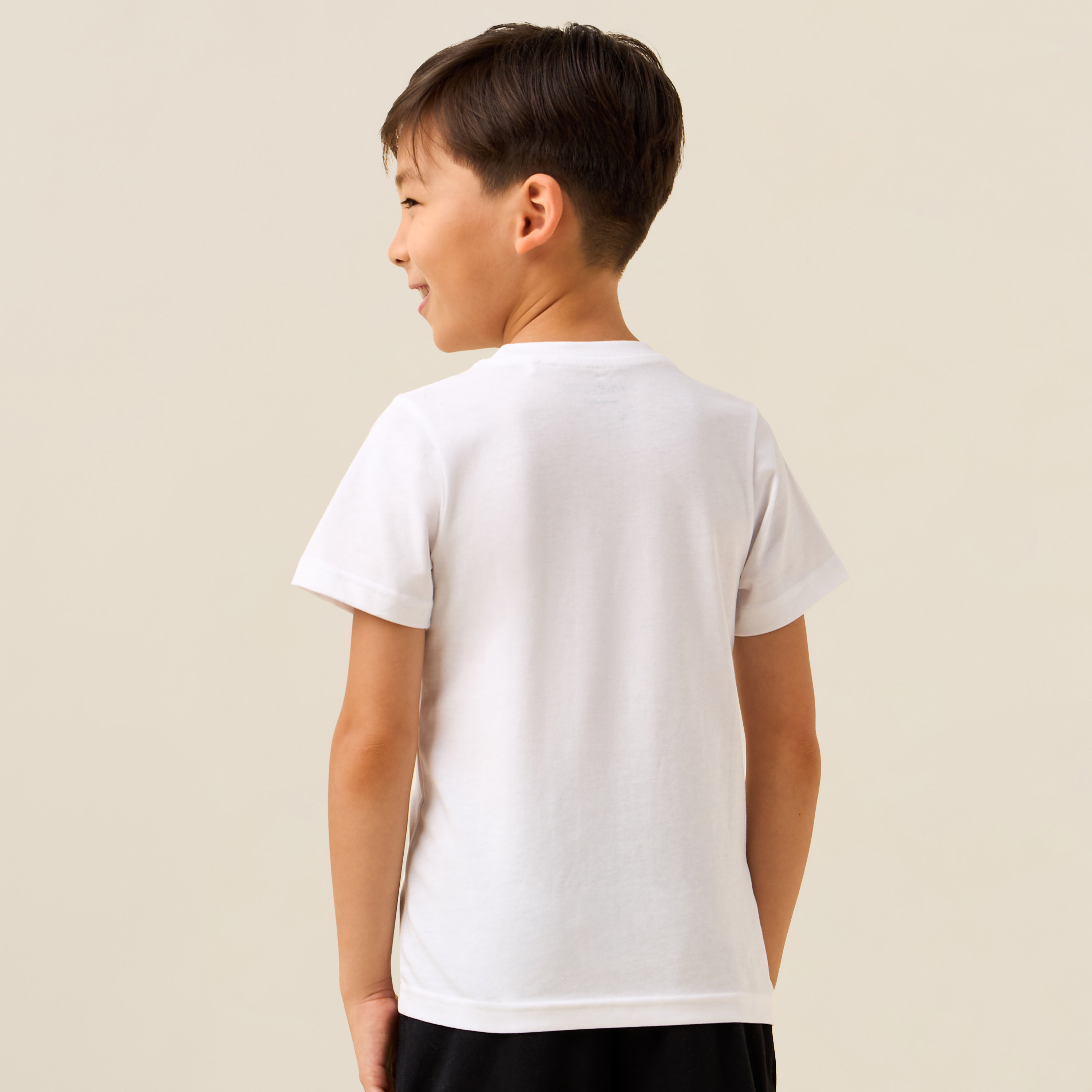 Juniors Crew Neck Short Sleeves T-shirt with KSA National Day Print-boys-clothing-tshirtsandpolos-image-3