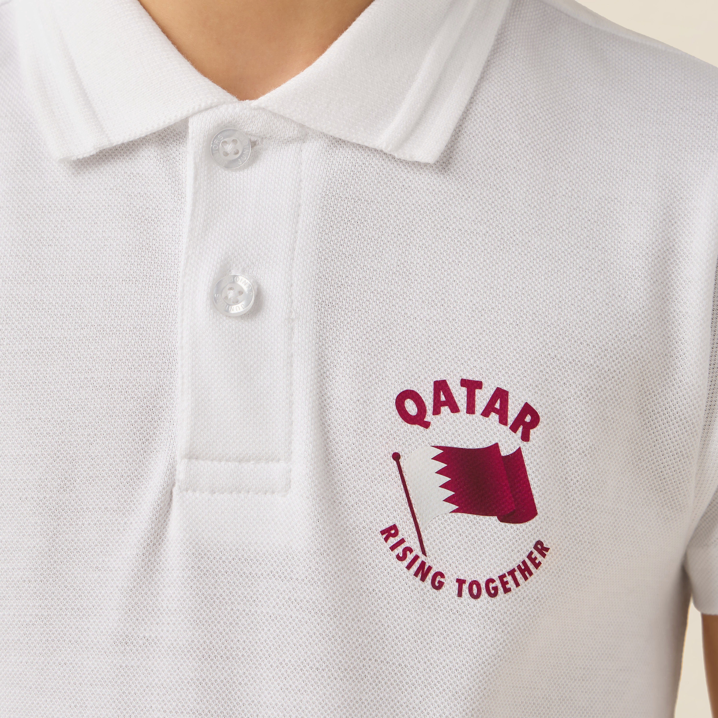 Juniors Collared Short Sleeves T-shirt with Qatar Print-boys-clothing-tshirtsandpolos-image-5