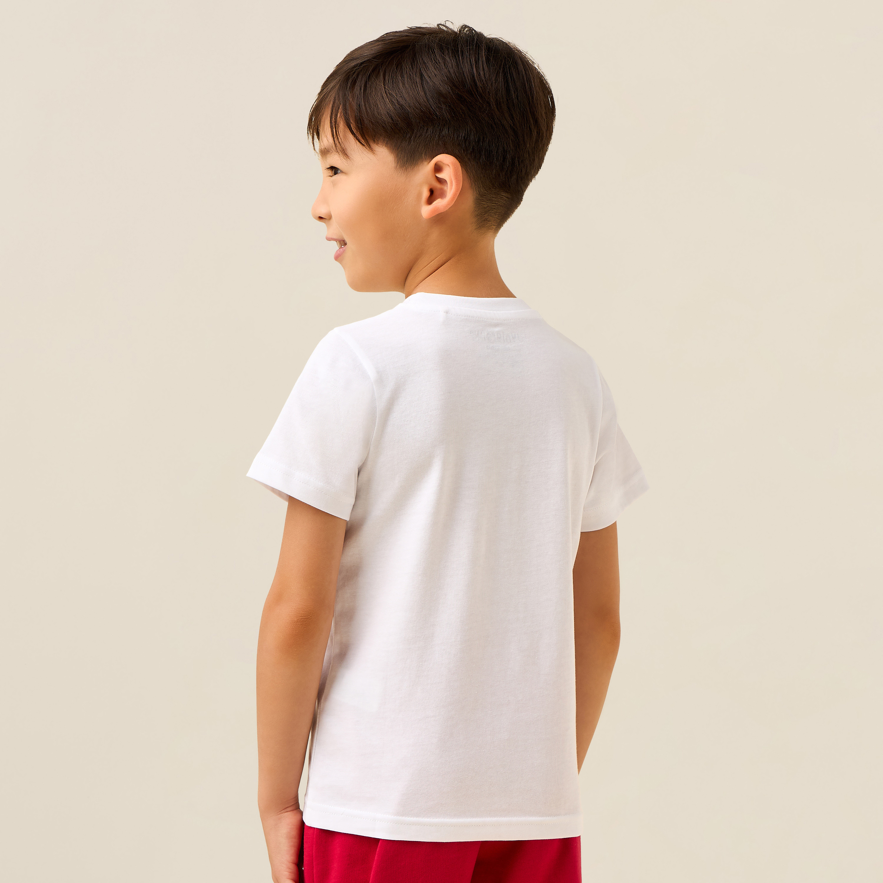 Juniors Crew Neck Short Sleeves T-shirt with Qatar National Day Print-boys-clothing-tshirtsandpolos-image-3