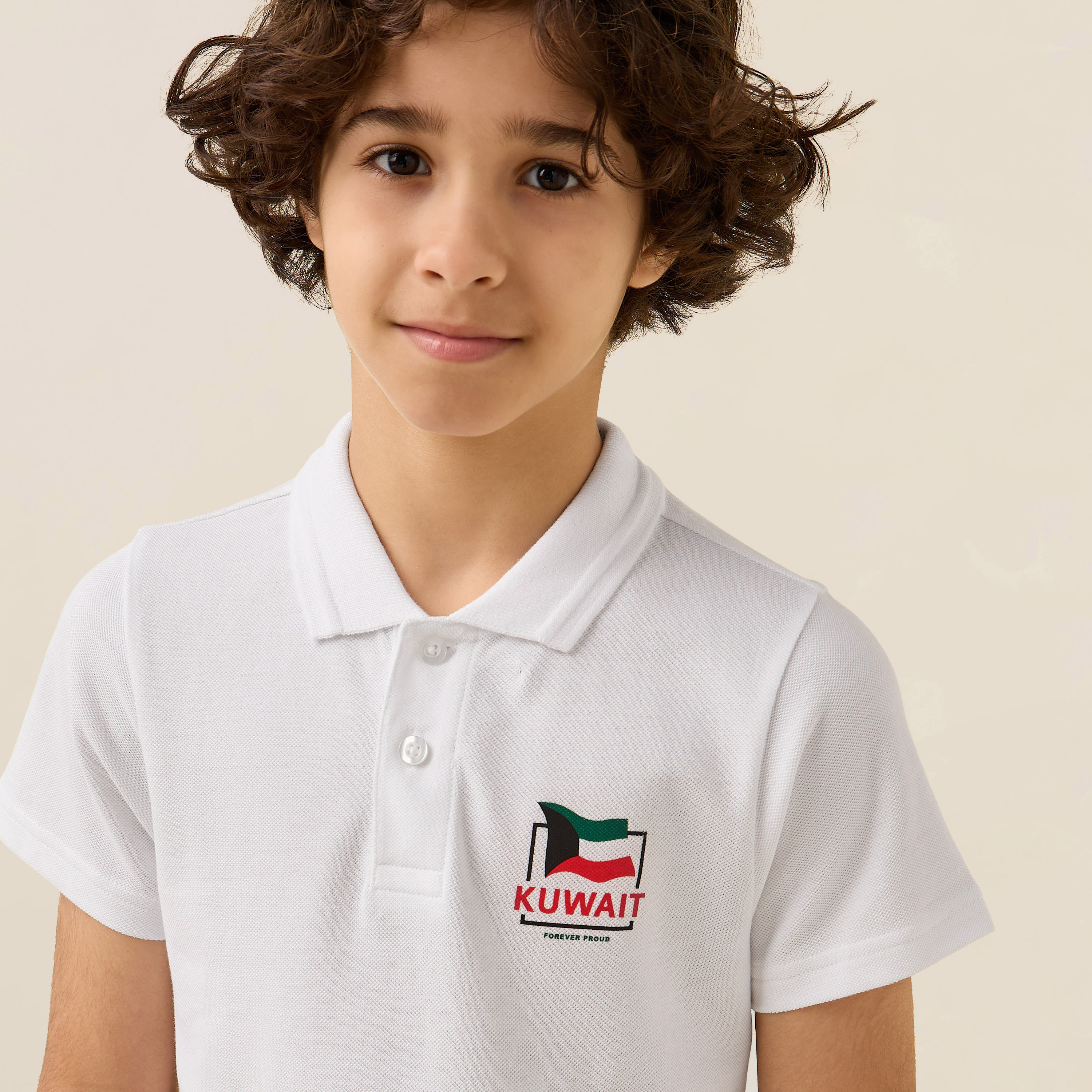Juniors Collared Short Sleeves Polo T-shirt with Kuwait National Day Print-boys-clothing-tshirtsandpolos-image-4