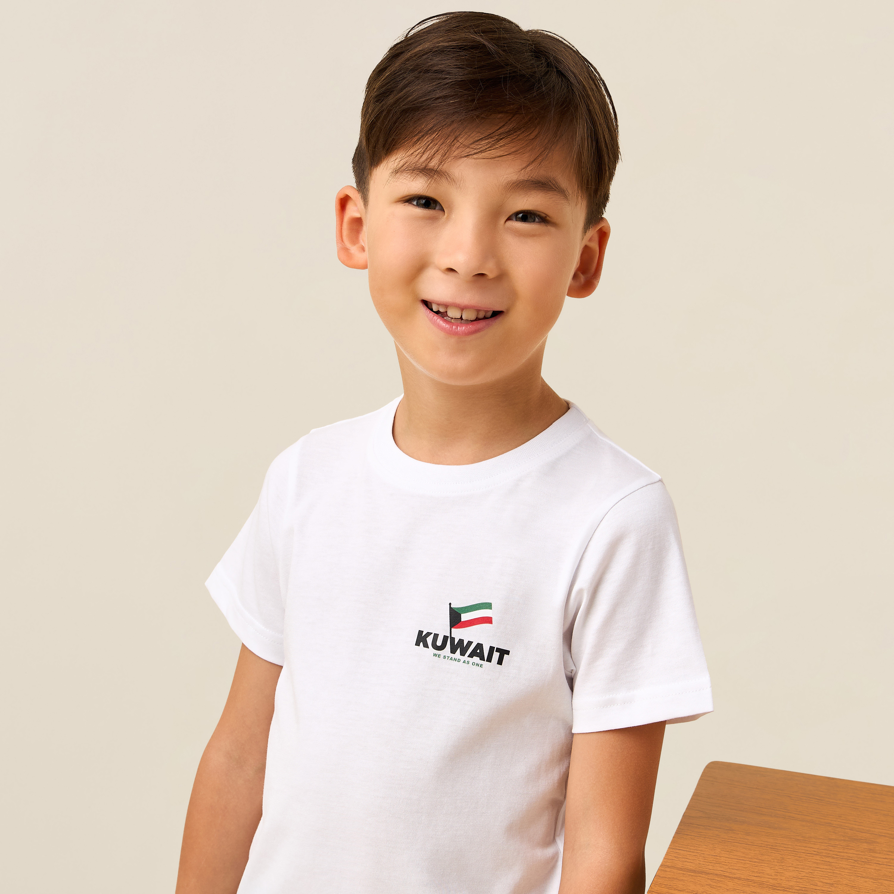 Juniors Crew Neck Short Sleeves T-shirt with Kuwait National Day Print-boys-clothing-tshirtsandpolos-image-4