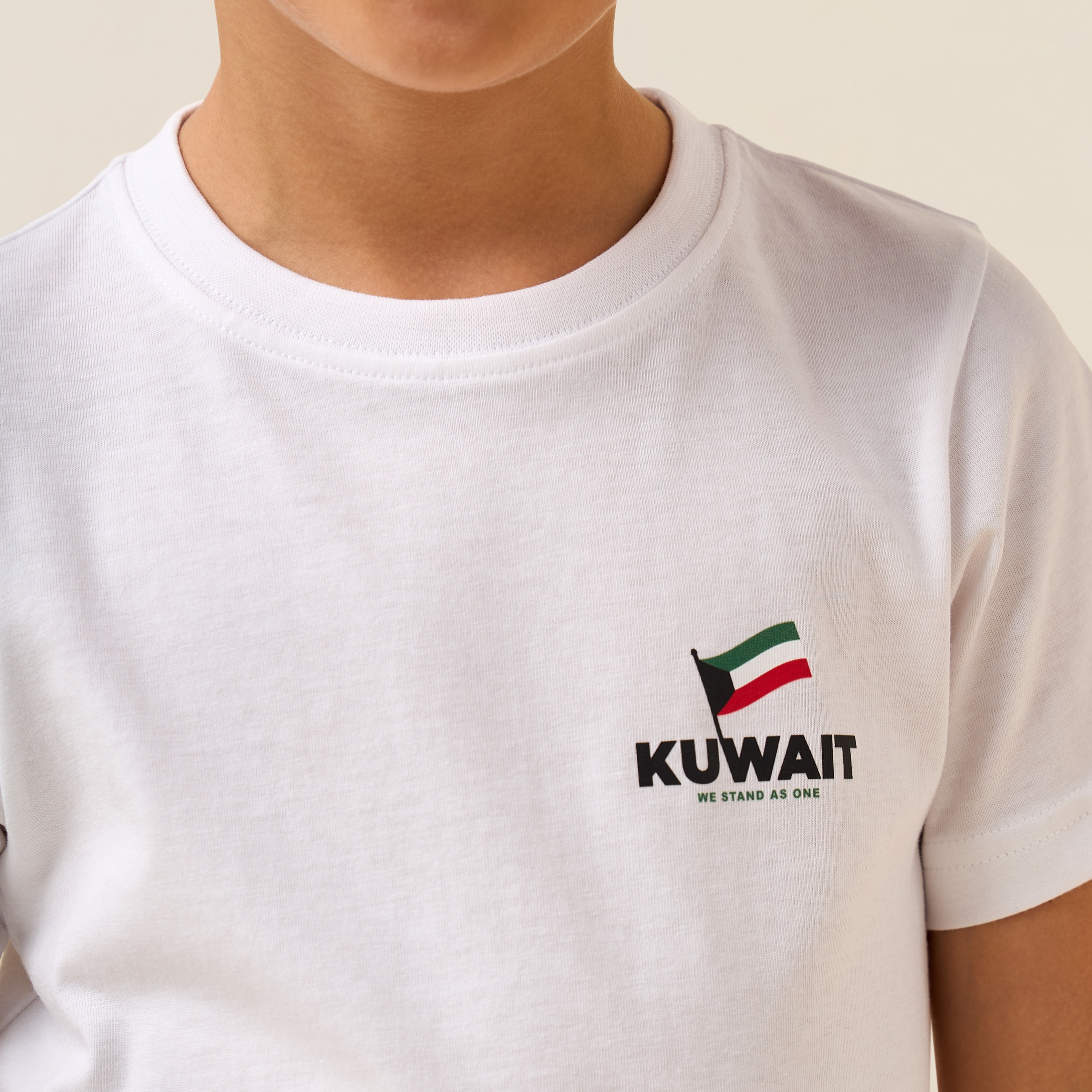 Juniors Crew Neck Short Sleeves T-shirt with Kuwait National Day Print-boys-clothing-tshirtsandpolos-image-5