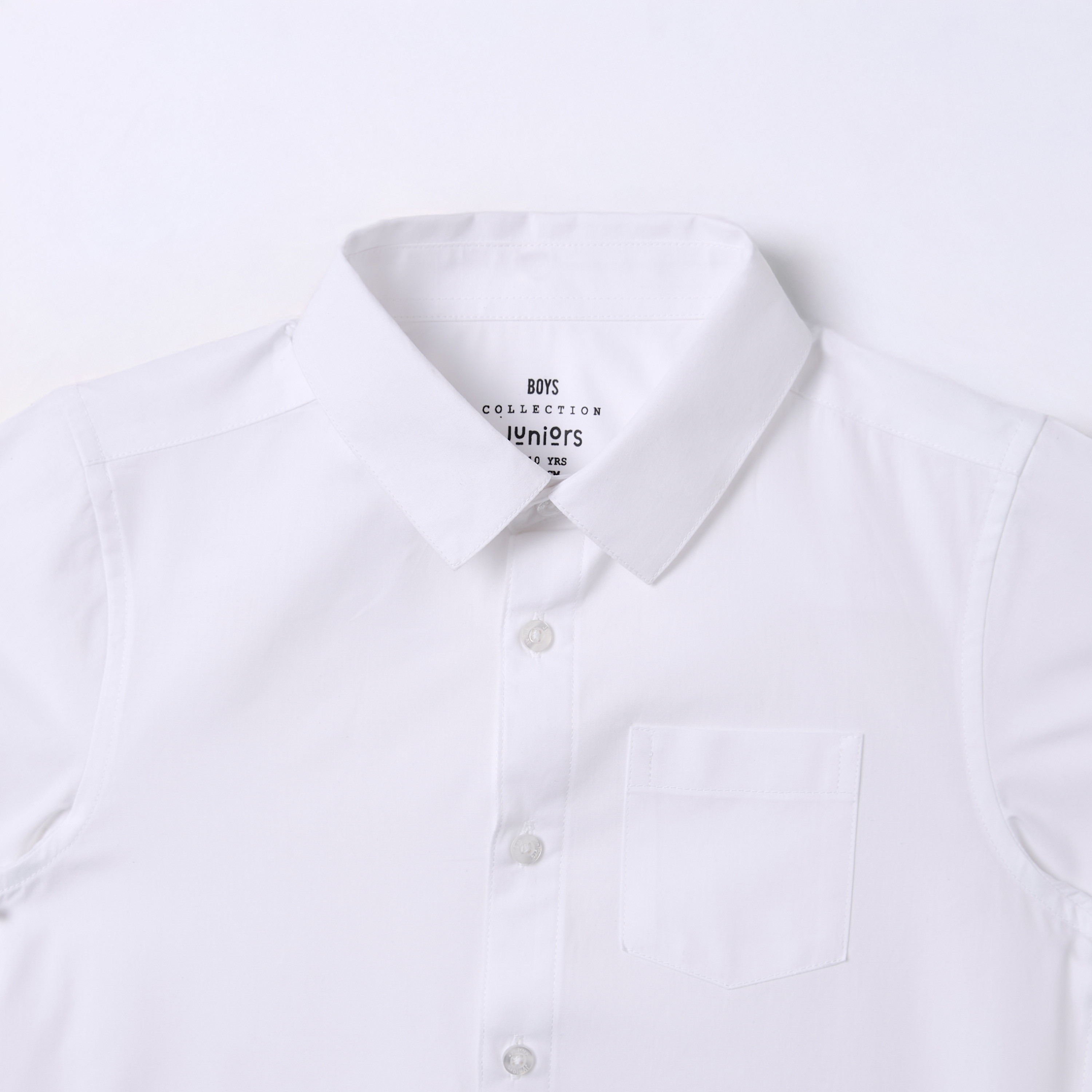 Set of 2- Juniors Solid Shirt with Chest Pocket and Short Sleeves-boys-clothing-shirts-image-5