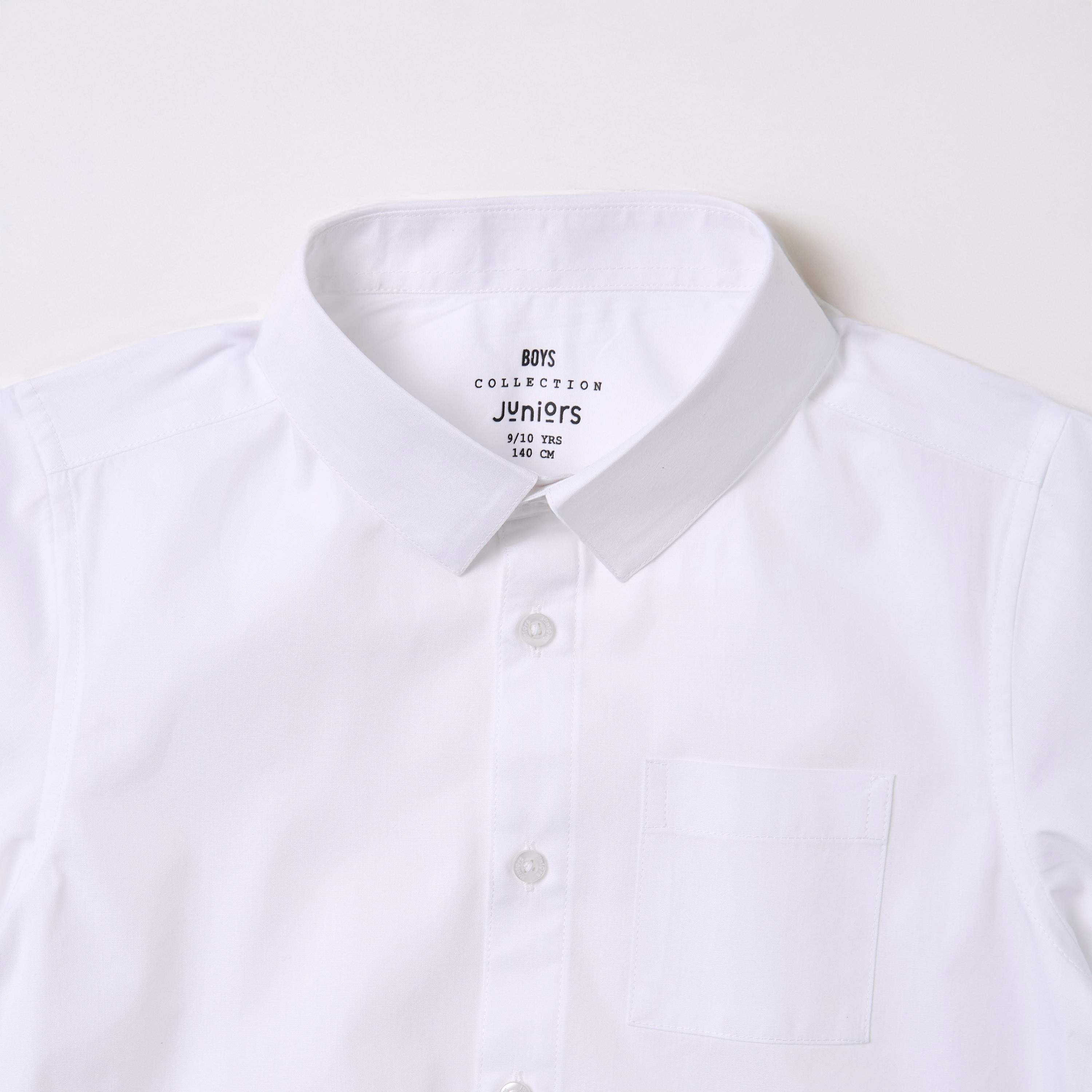Juniors Solid Shirt with Short Sleeves and Pocket-boys-clothing-shirts-image-5