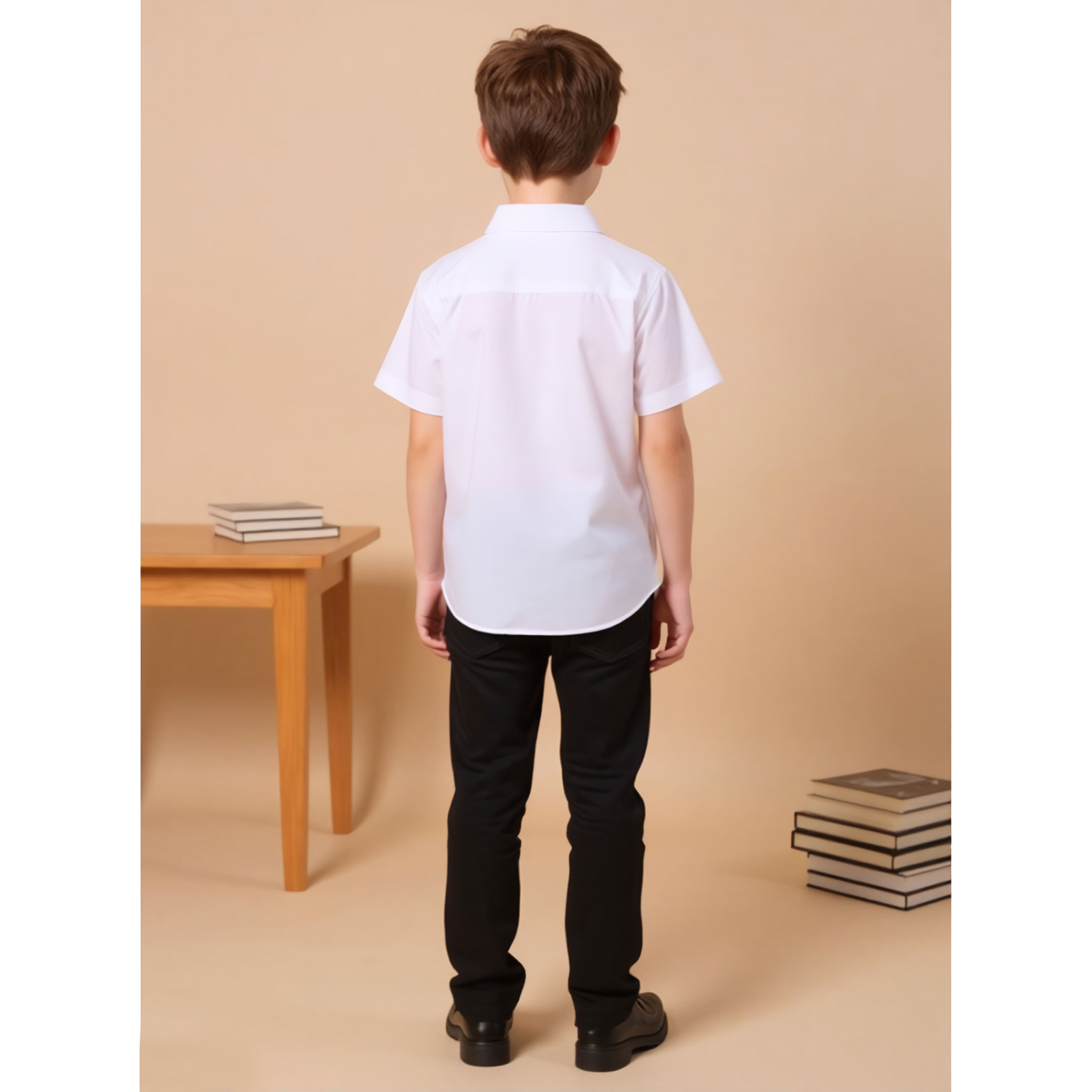 قميص بارز الملمس بأكمام قصيرة وجيب من جونيورز-boys-clothing-shirts-image-4