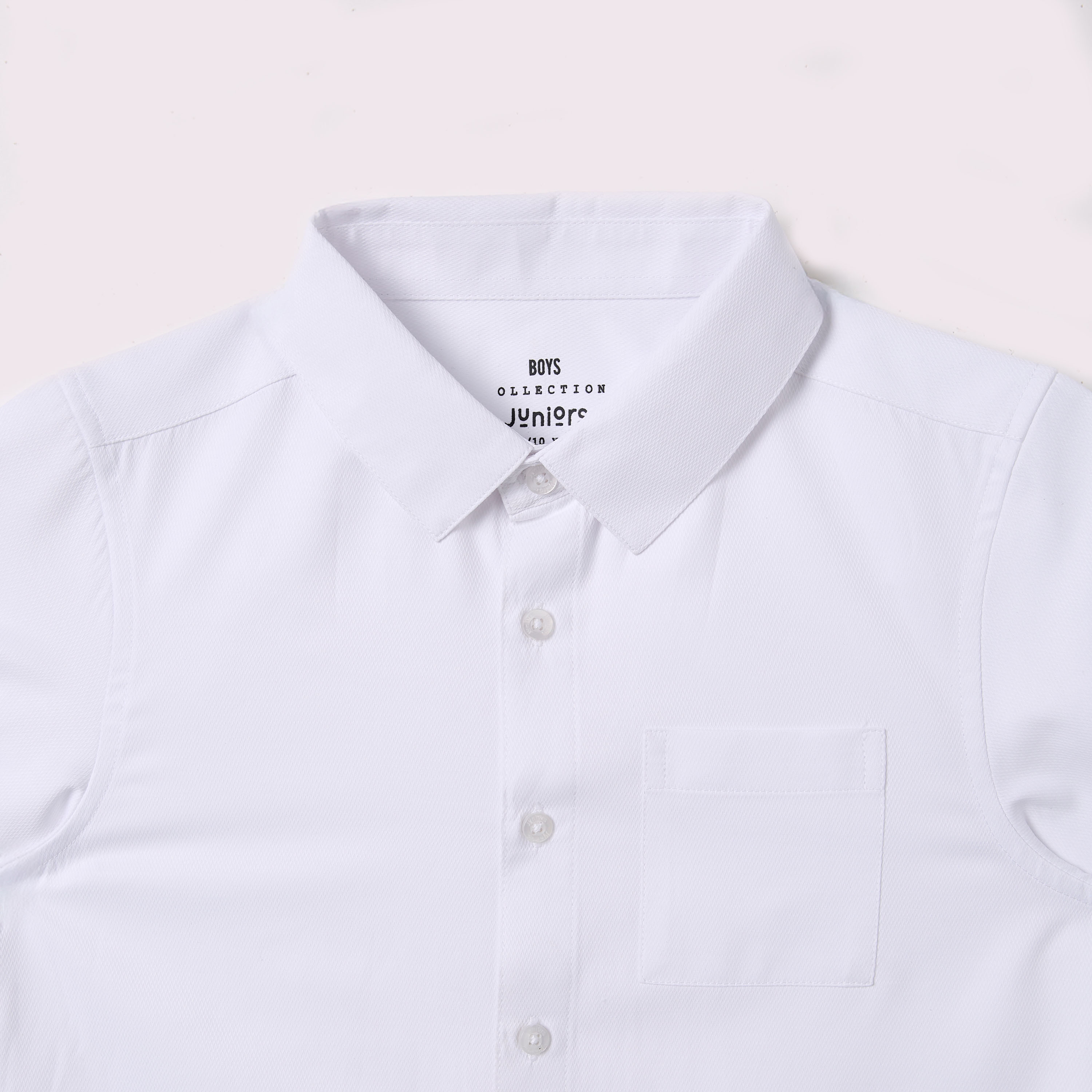 قميص بارز الملمس بأكمام قصيرة وجيب من جونيورز-boys-clothing-shirts-image-1