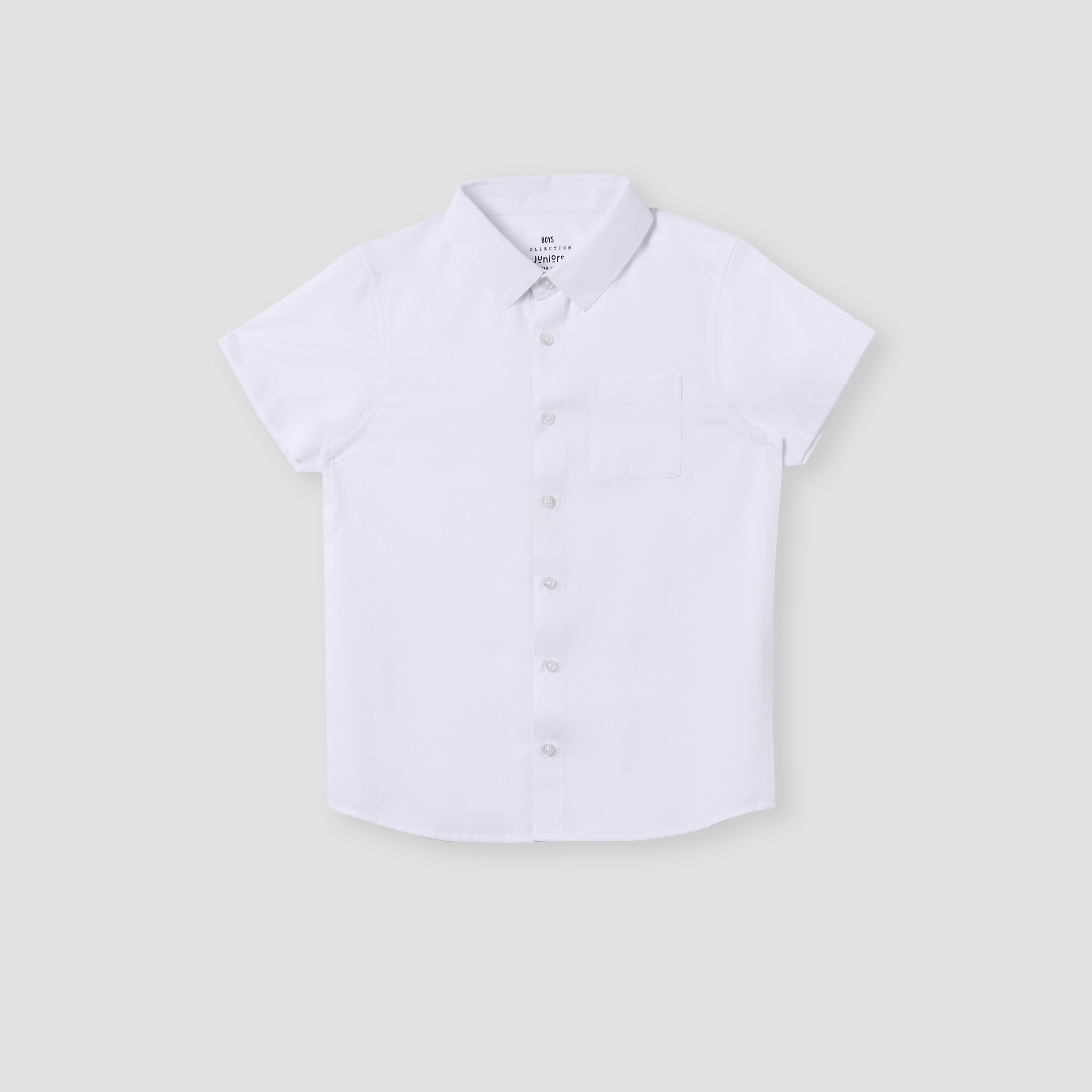 قميص بارز الملمس بأكمام قصيرة وجيب من جونيورز-boys-clothing-shirts-image-2