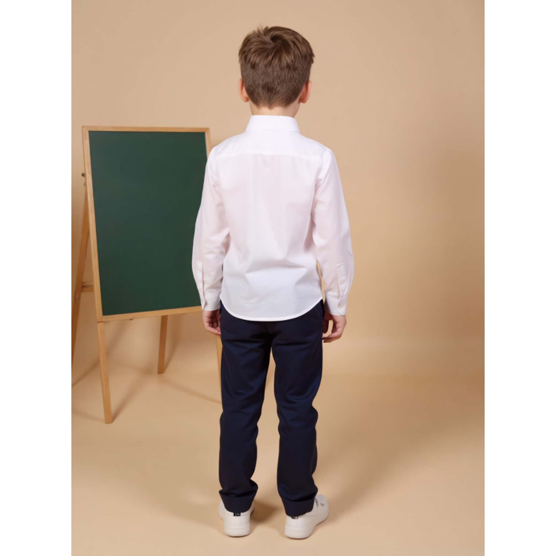Juniors Solid Shirt with Long Sleeves and Chest Pocket-boys-clothing-shirts-image-3