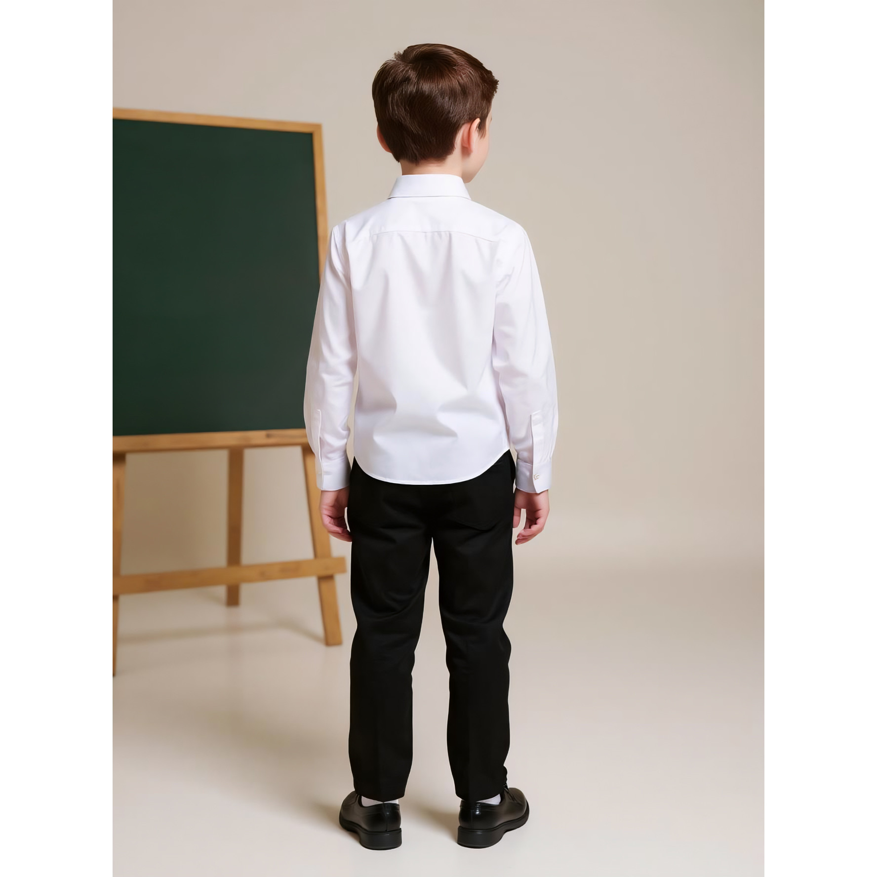 Juniors Striped Shirt with Long Sleeves and Chest Pocket-boys-clothing-schoolwear-shirts-image-3