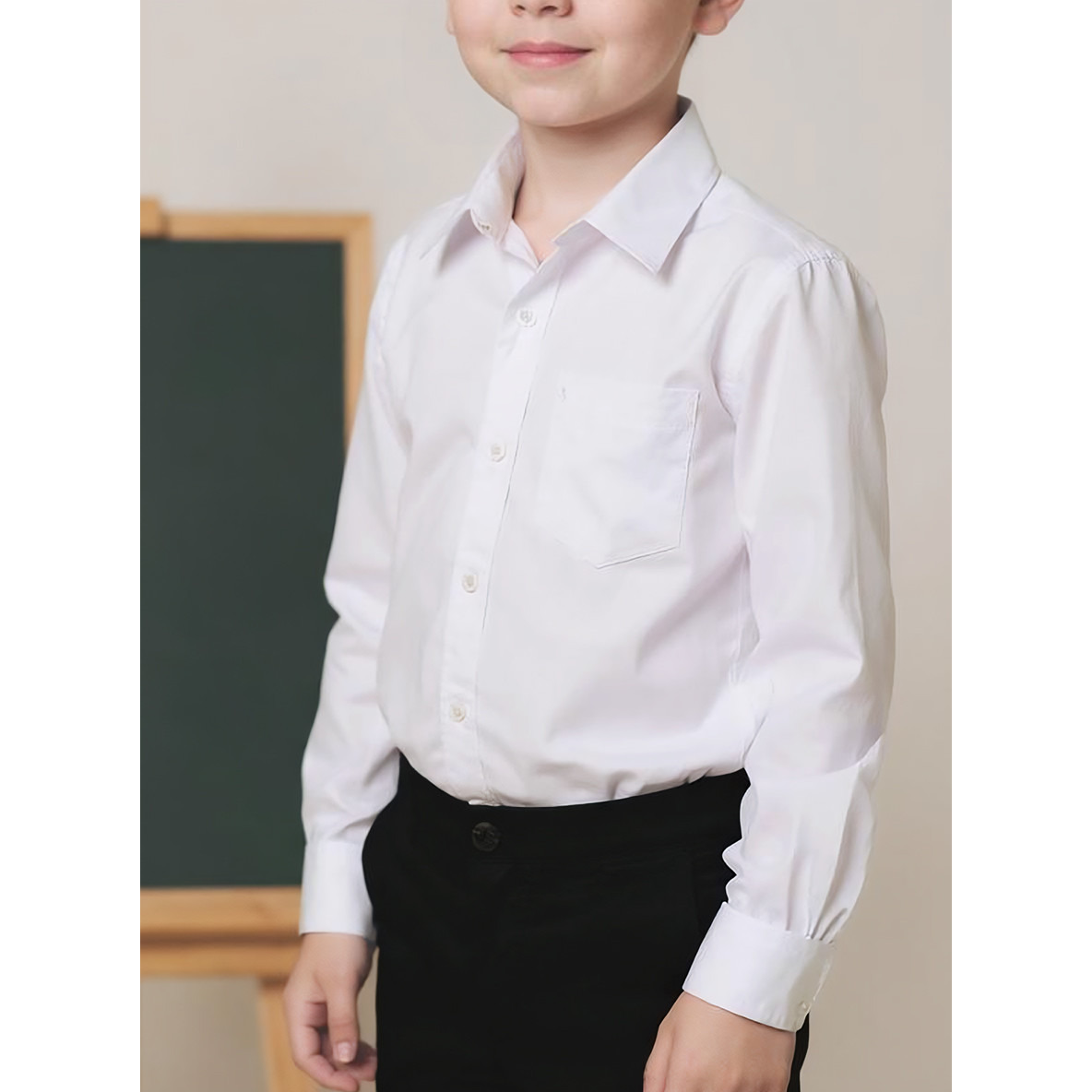 Juniors Striped Shirt with Long Sleeves and Chest Pocket-boys-clothing-schoolwear-shirts-image-4
