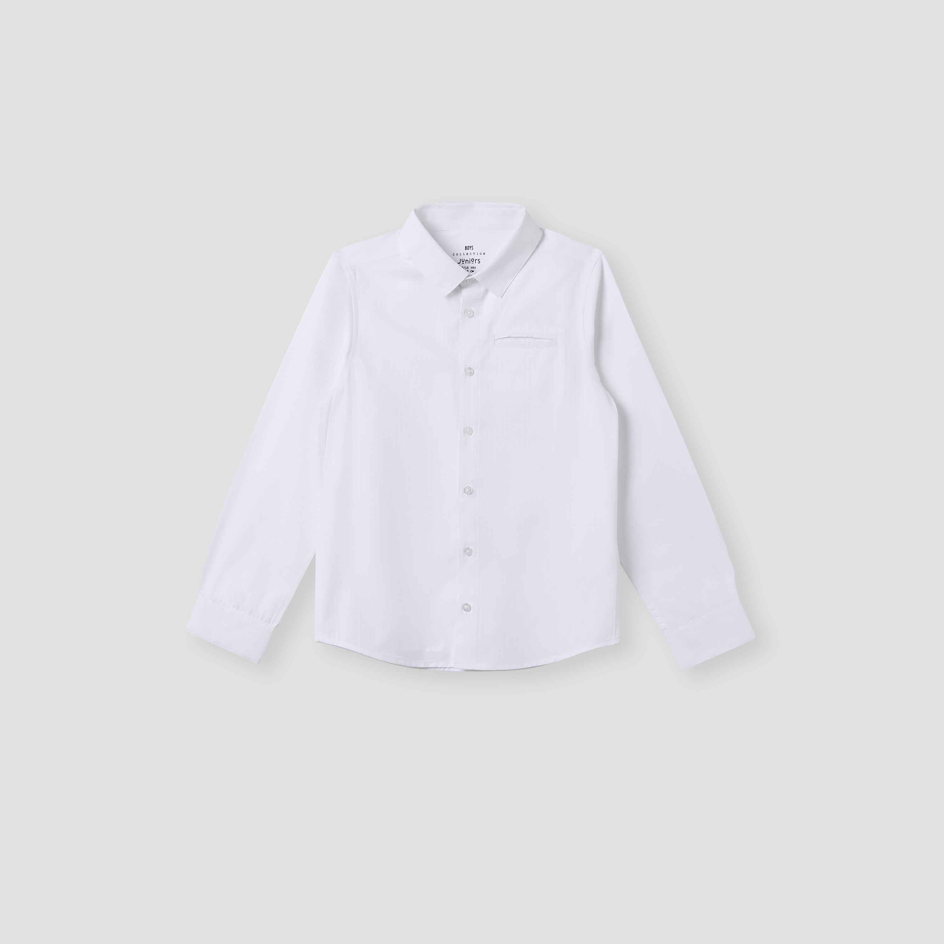 Juniors Striped Shirt with Long Sleeves and Chest Pocket-boys-clothing-schoolwear-shirts-image-5