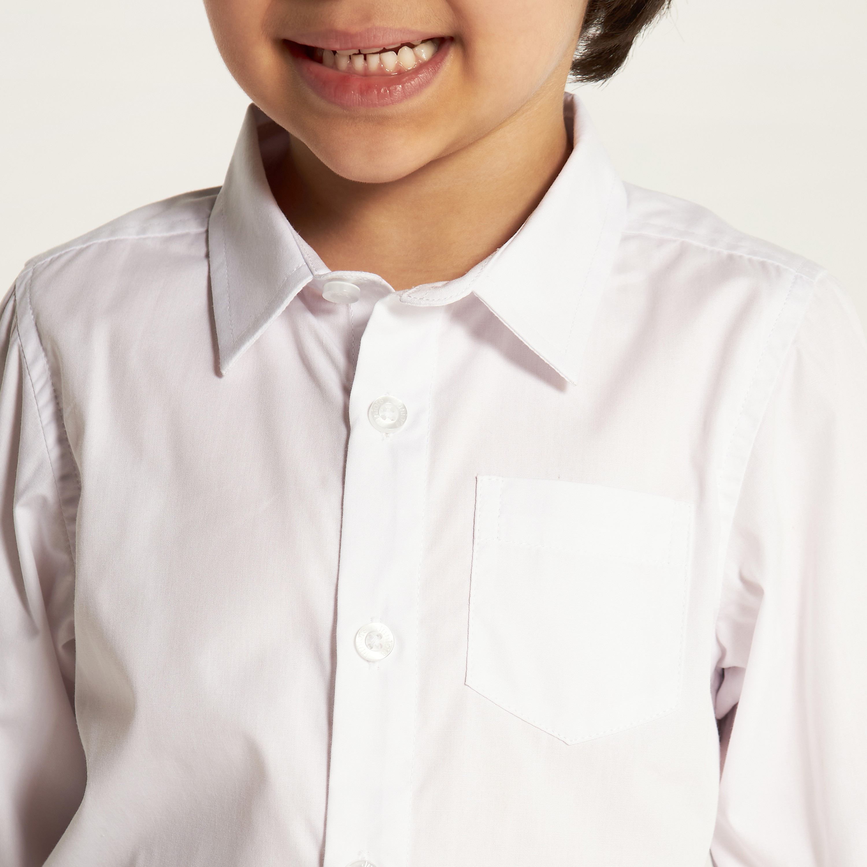 طقم قميص سادة من قطعتين بأكمام طويلة وجيب من جونيورز-boys-clothing-shirts-image-2