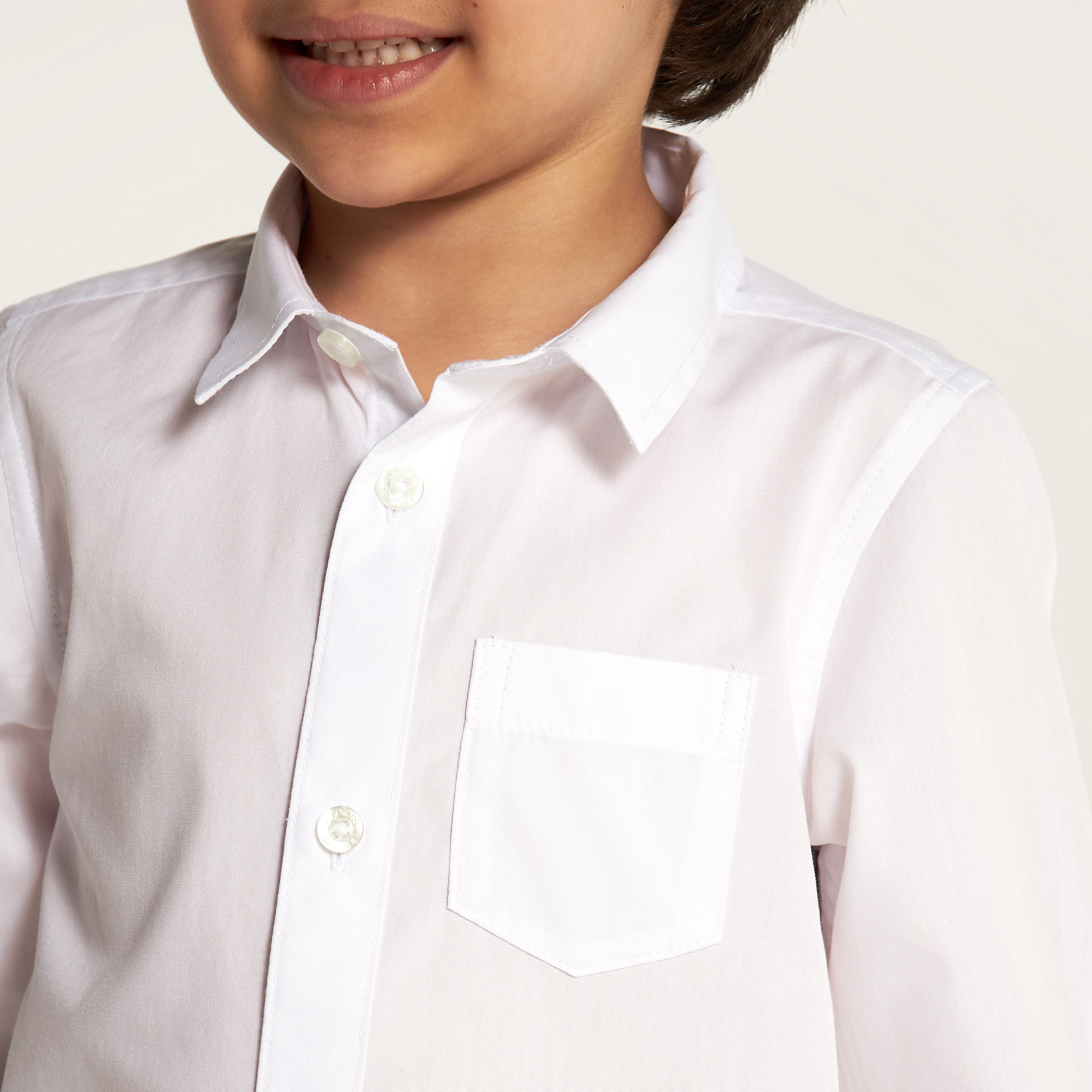 Juniors Solid Shirt with Long Sleeves and Pocket - Set of 2-boys-clothing-schoolwear-shirts-image-3