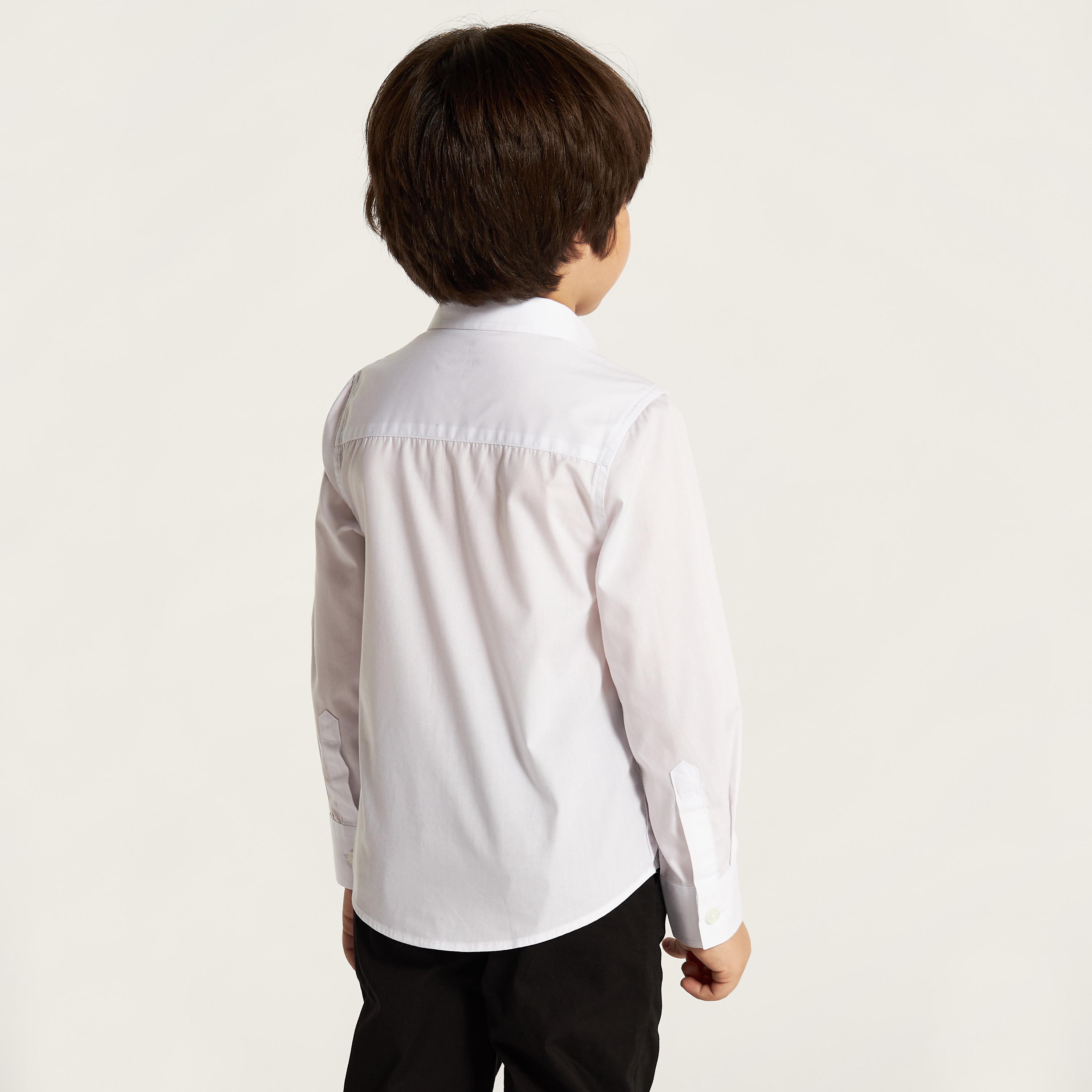 Juniors Solid Shirt with Long Sleeves and Pocket - Set of 2-boys-clothing-schoolwear-shirts-image-4