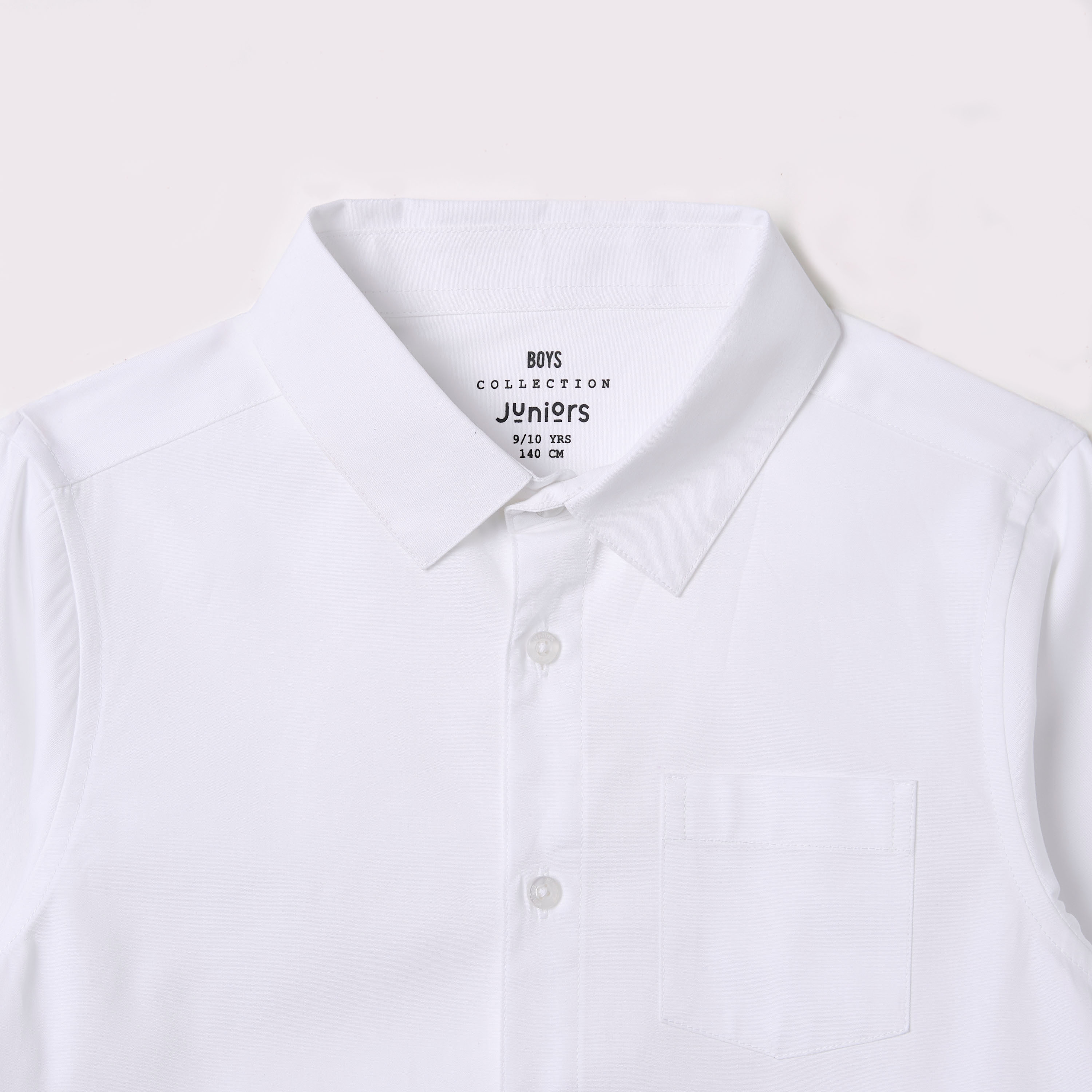 Juniors Solid Shirt with Chest Pocket and Long Sleeves-boys-clothing-shirts-image-5