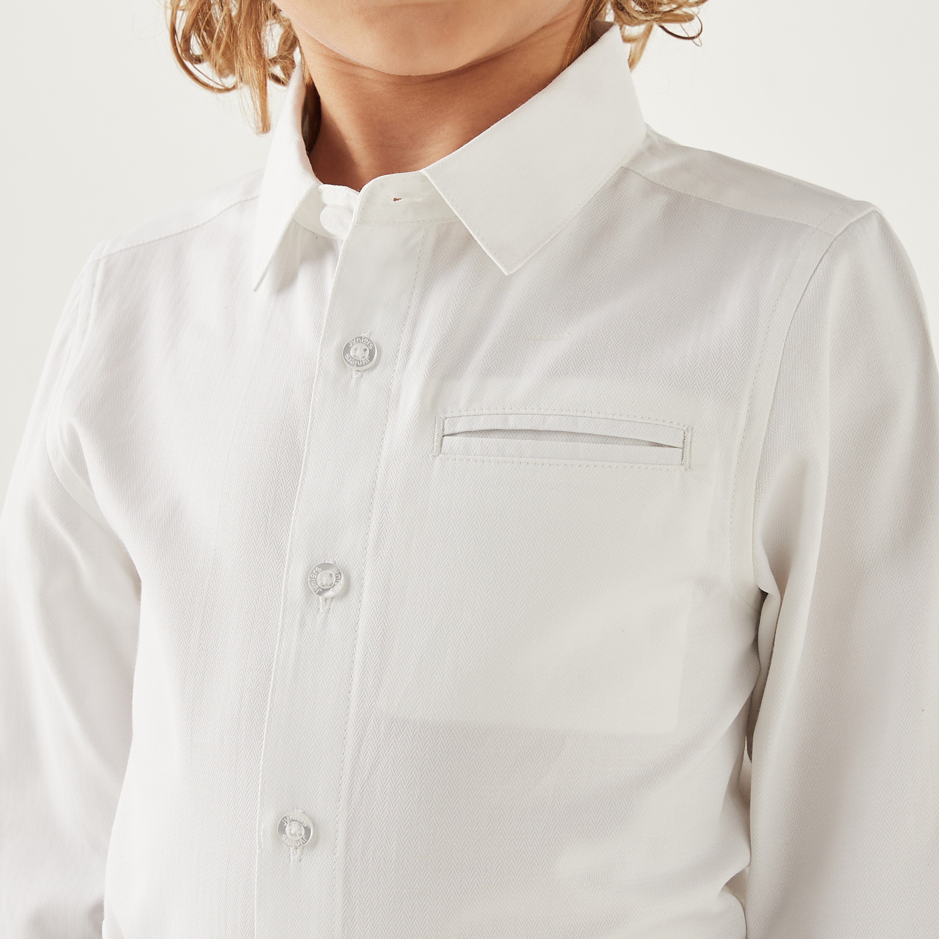 طقم قميص سادة من قطعتين بأزرار وأكمام طويلة من جونيورز-boys-clothing-schoolwear-shirts-image-5