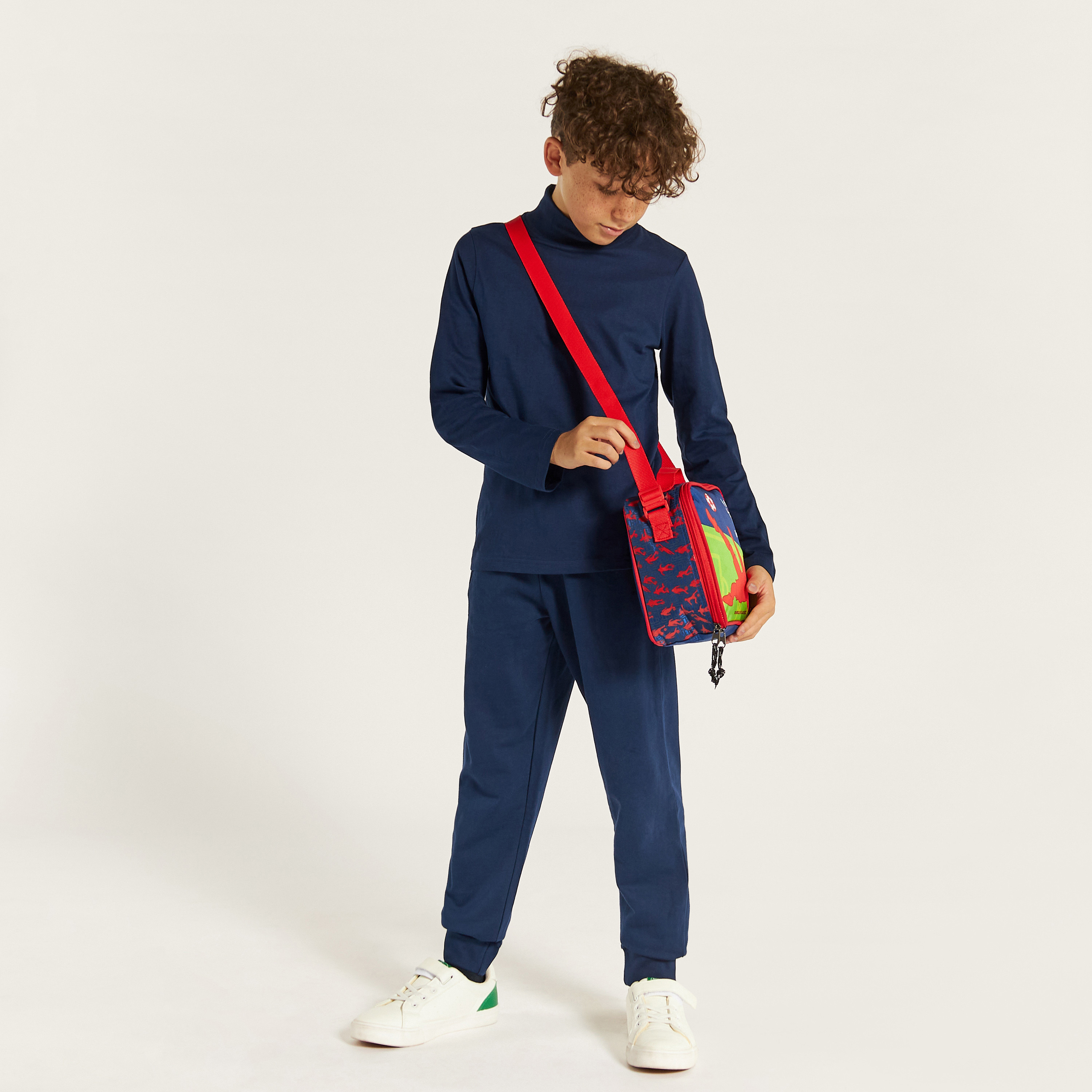 Juniors Solid Joggers with Drawstring Closure and Pockets-boys-clothing-schoolwear-bottoms-joggers-image-2