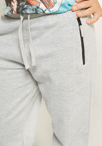Juniors Solid Joggers with Drawstring Closure and Pockets-Bottoms-image-2