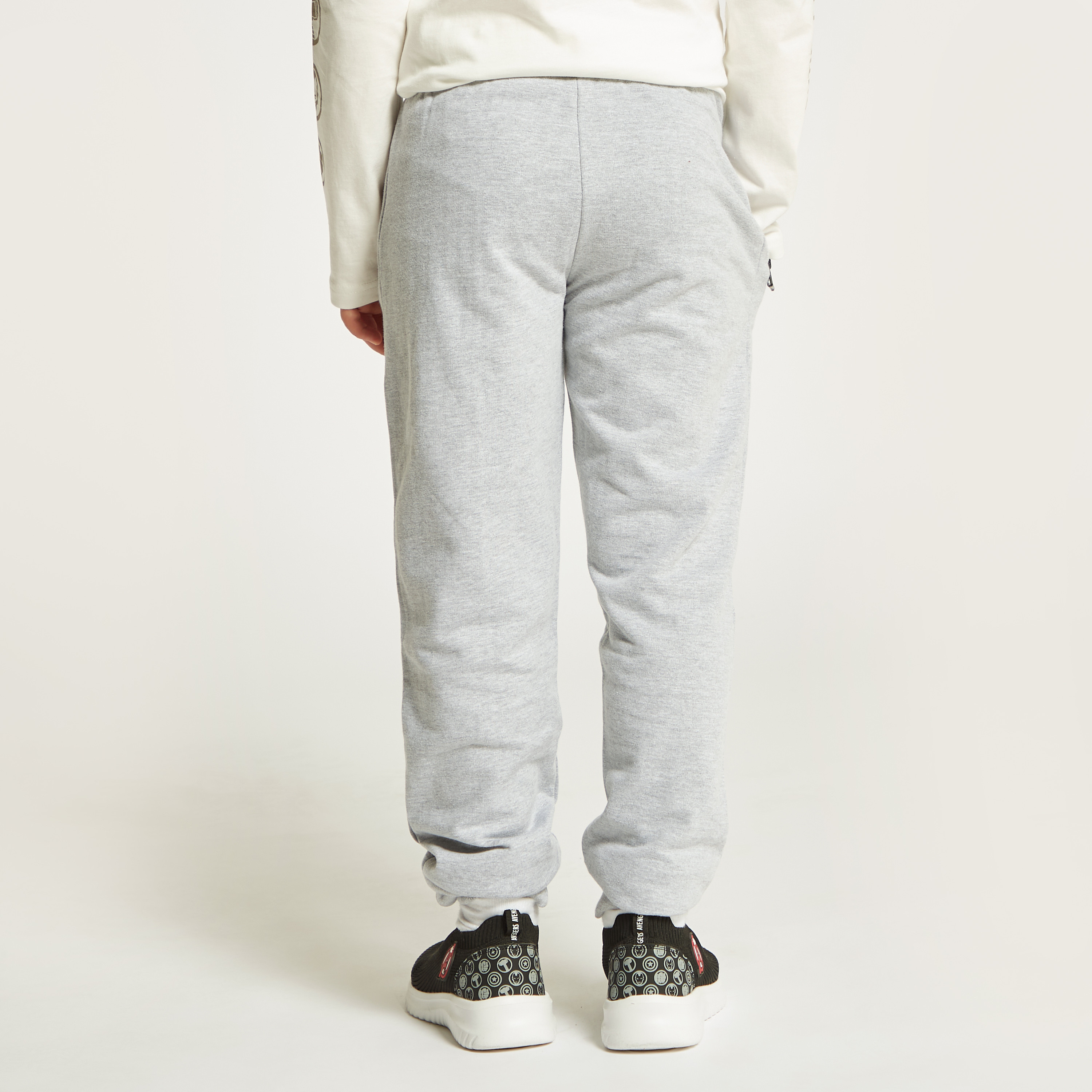 Juniors Solid Joggers with Drawstring Closure and Pockets-boys-clothing-schoolwear-bottoms-joggers-image-4