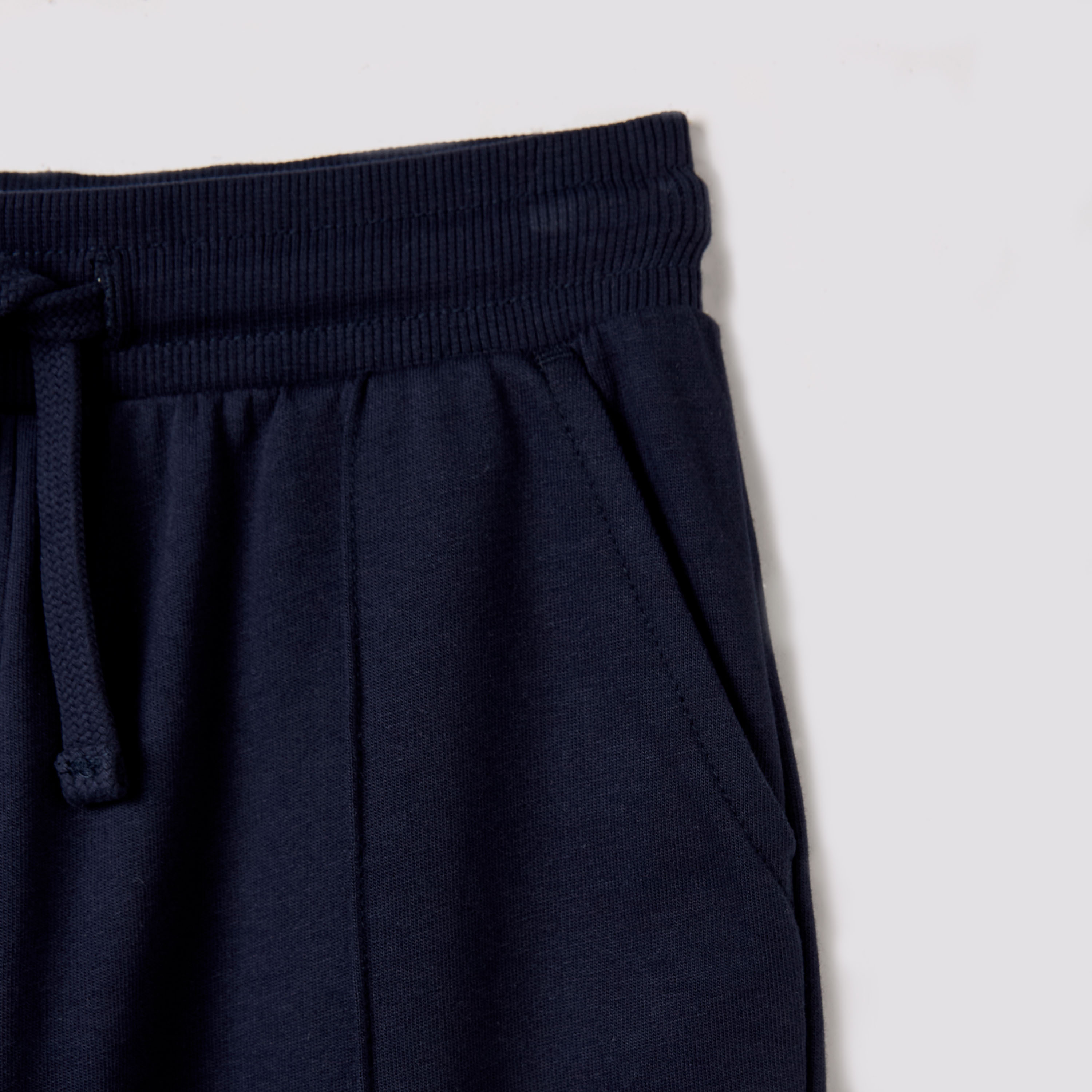 Juniors Solid Joggers with Drawstring Closure and Pockets-boys-clothing-schoolwear-bottoms-joggers-image-6