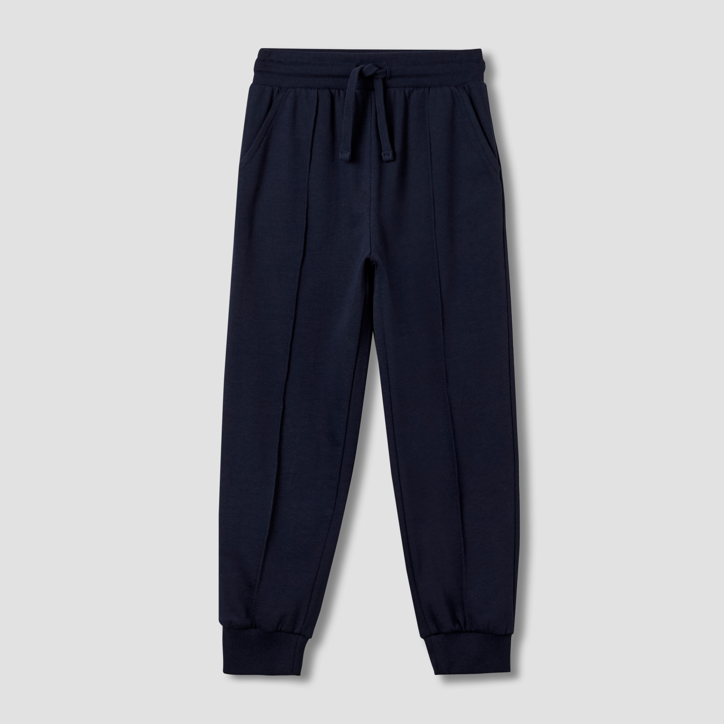 Juniors Solid Joggers with Drawstring Closure and Pockets-boys-clothing-schoolwear-bottoms-joggers-image-5