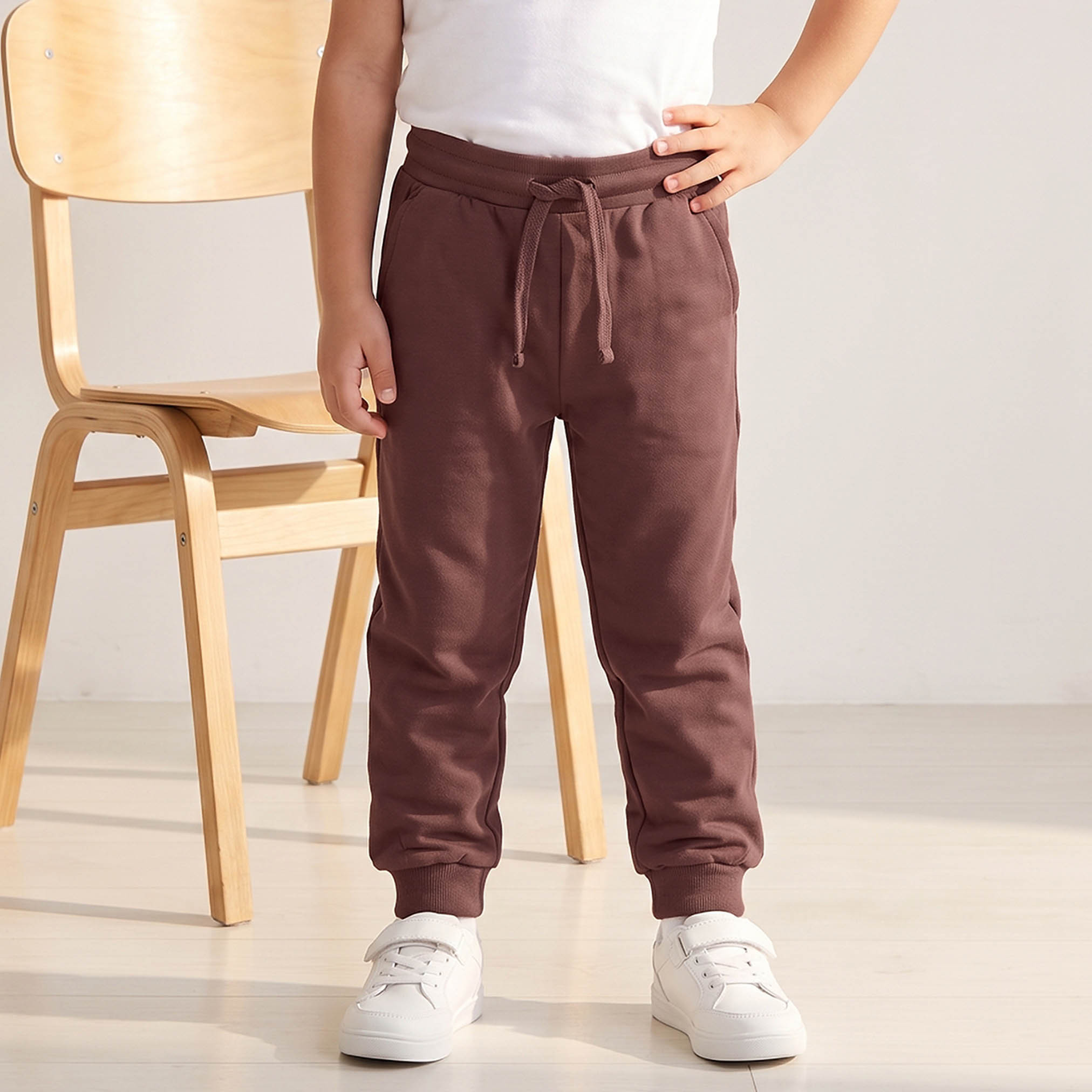 بنطلون رياضي بخصر مطاطي ورباط وجيوب من جونيورز-boys-clothing-bottoms-joggersandtrackpants-image-1