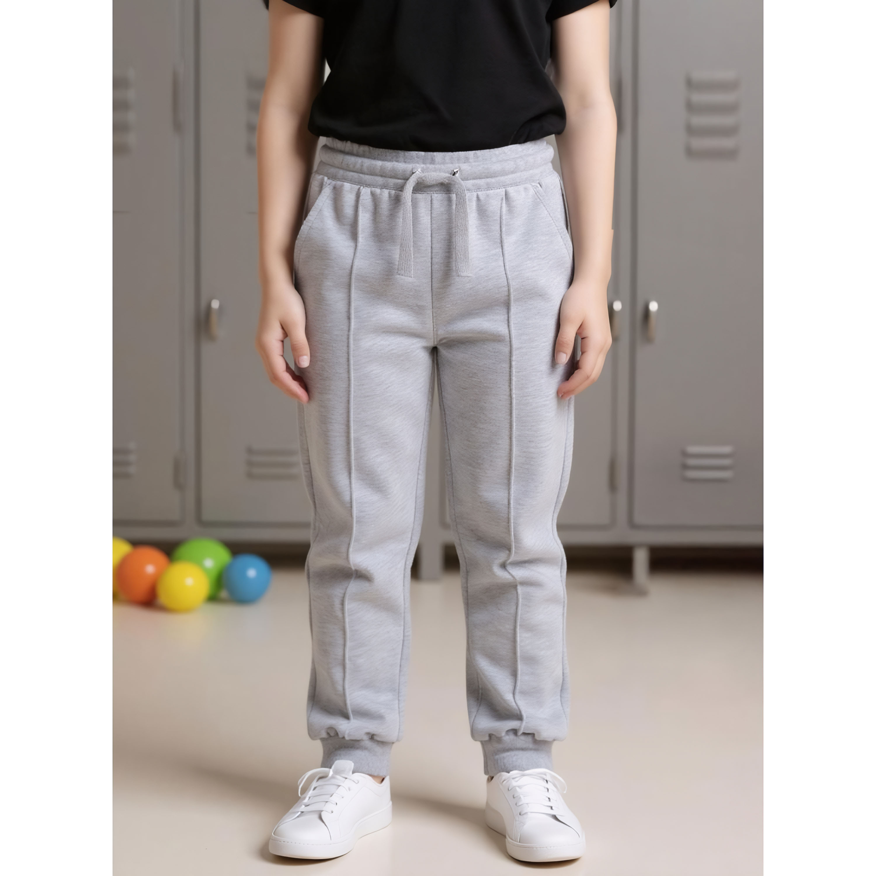 Juniors Solid Joggers with Drawstring Closure and Pockets-boys-clothing-bottoms-joggersandtrackpants-image-1