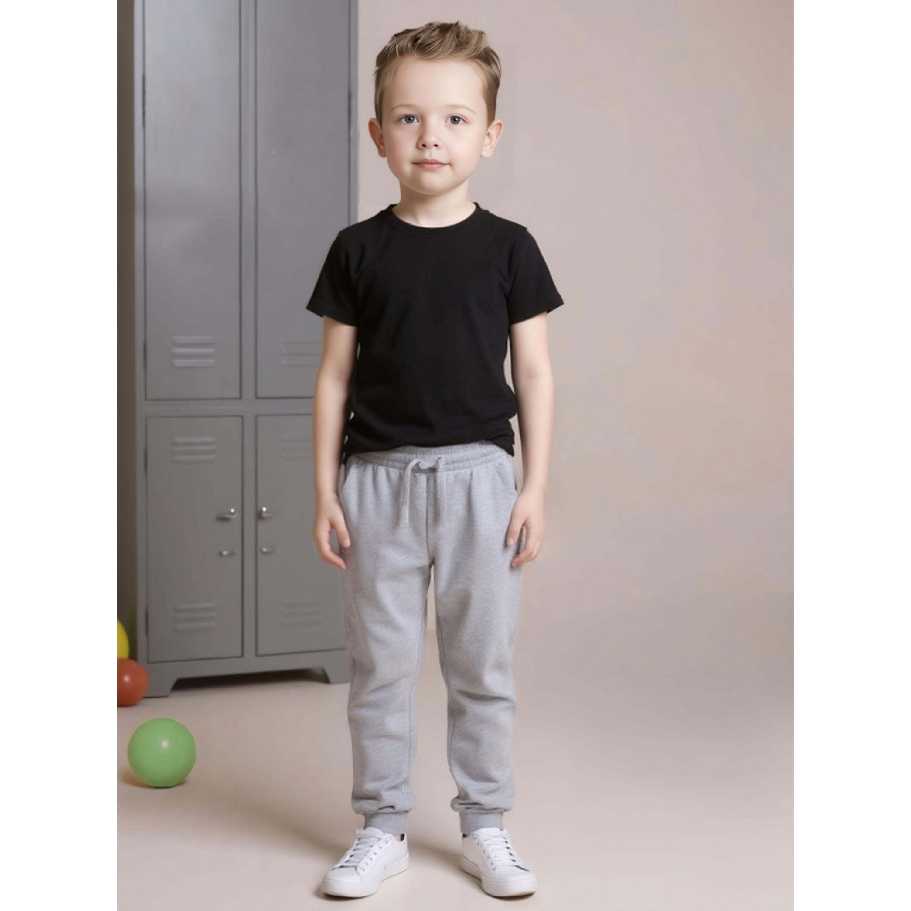 Juniors Solid Joggers with Drawstring Closure and Pockets-boys-clothing-bottoms-joggersandtrackpants-image-2