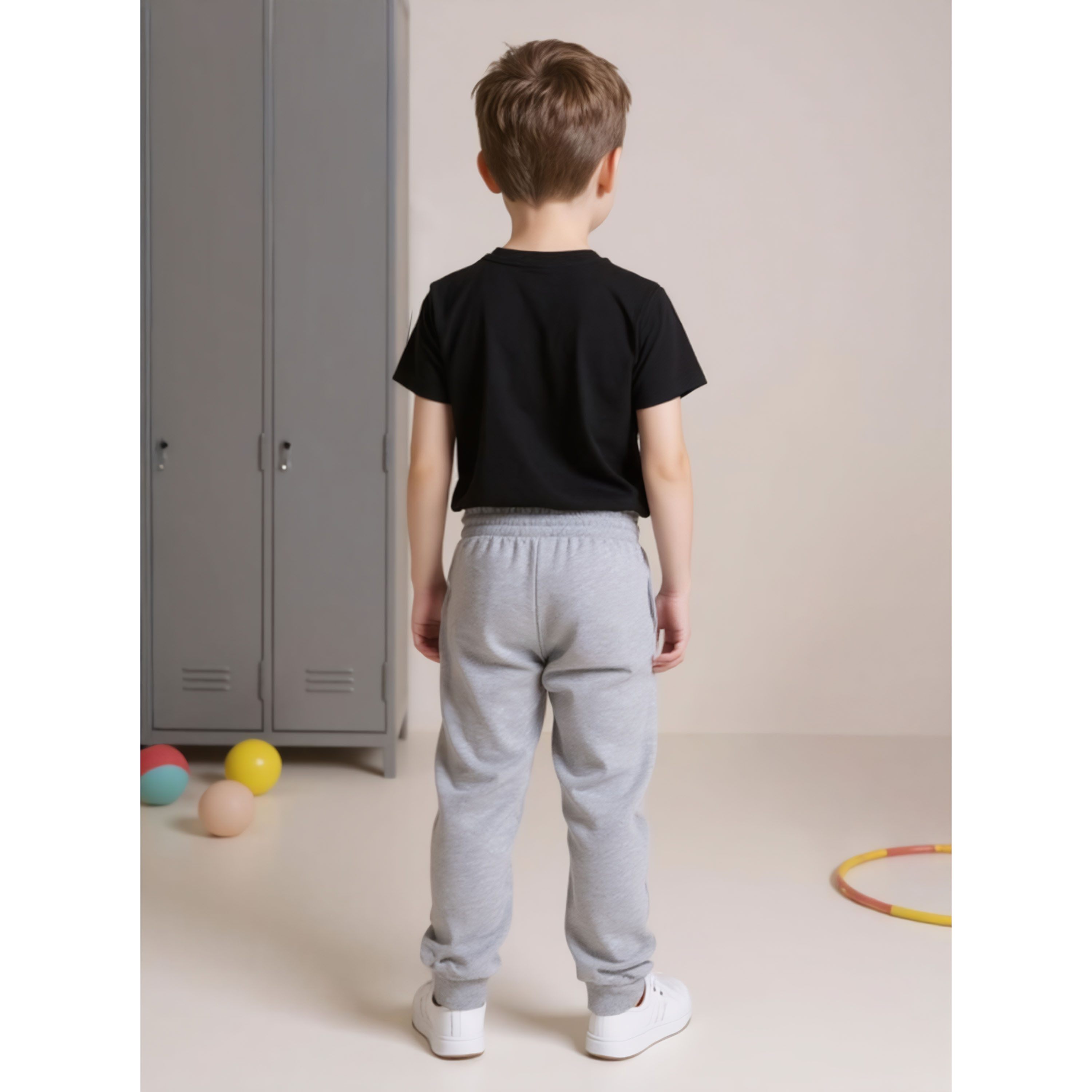 Juniors Solid Joggers with Drawstring Closure and Pockets-boys-clothing-bottoms-joggersandtrackpants-image-3